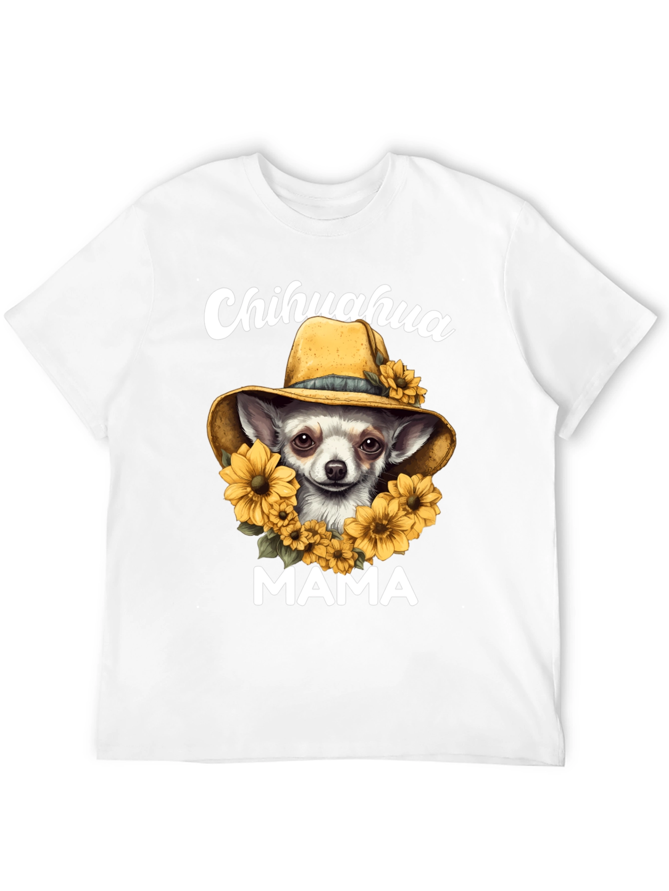 Chihuahua Mama Sunflower T-Shirt