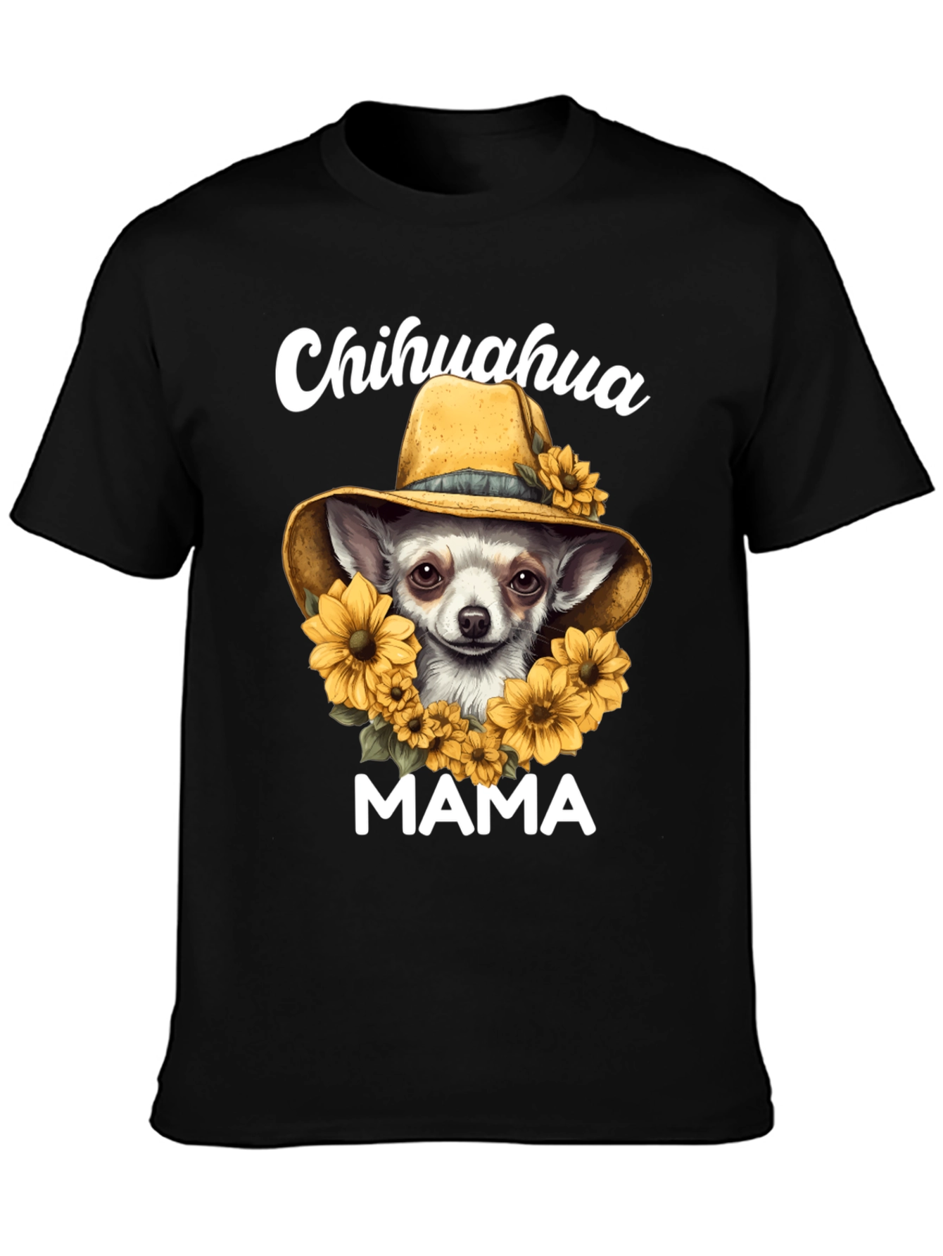 Chihuahua Mama Sunflower T-Shirt