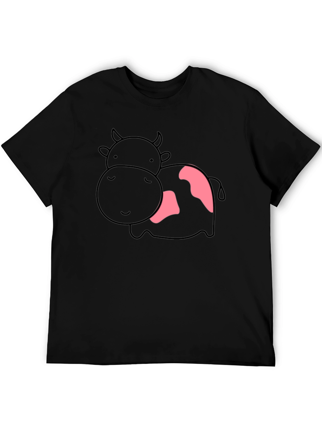 Cute Cow Graphic T-Shirt - Unisex Black Tee
