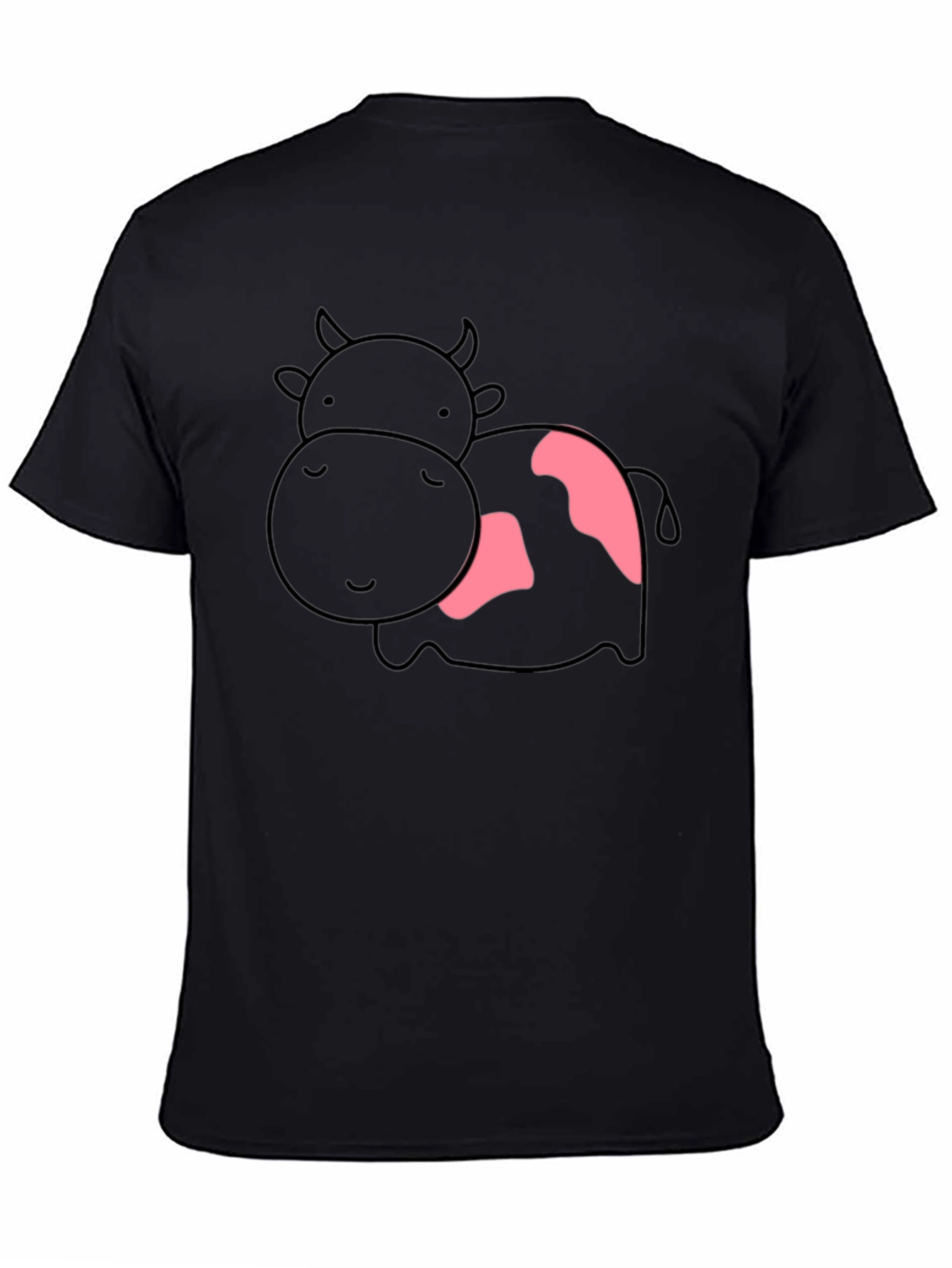 Cute Cow Graphic T-Shirt - Unisex Black Tee
