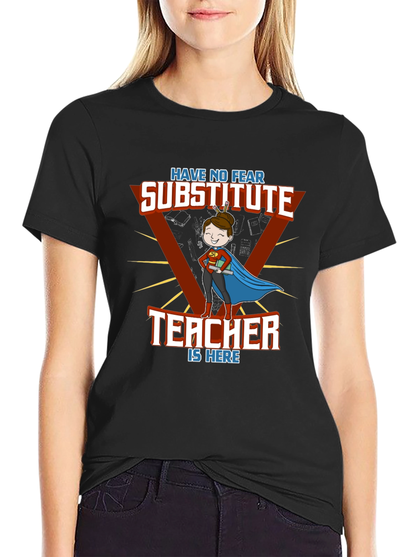 Substitute Teacher Superhero T-Shirt