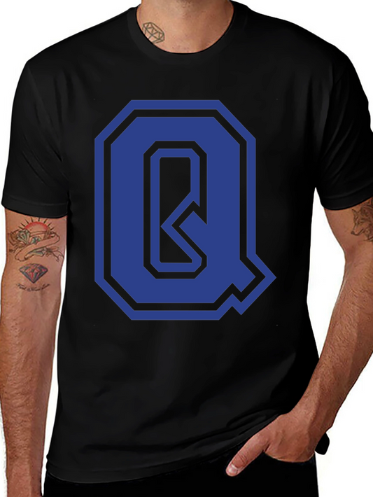 Letter Q Graphic Tee - Stylish Initial Design