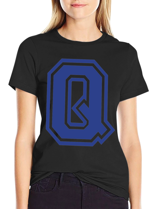 Letter Q Graphic Tee - Stylish Initial Design