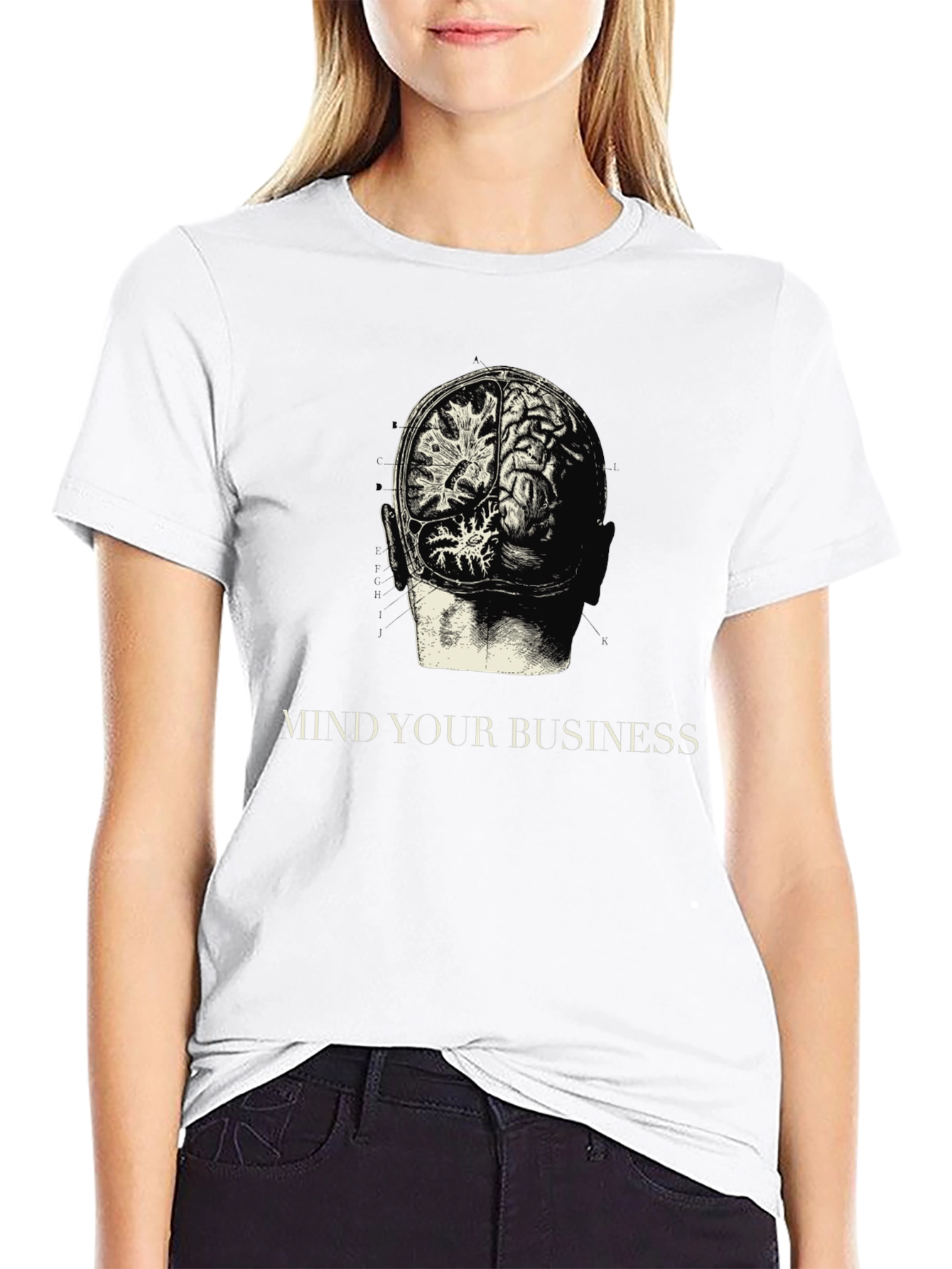 Mind Your Business Brain Anatomy Graphic Tee