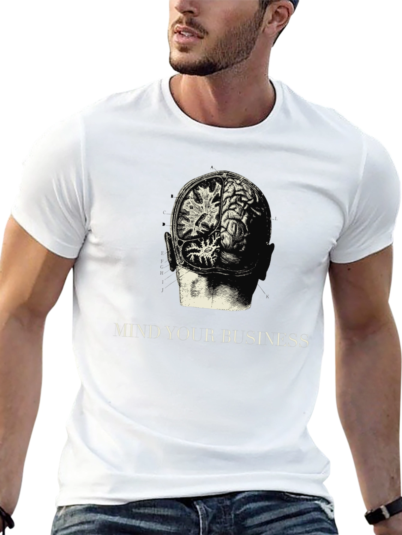 Mind Your Business Brain Anatomy Graphic Tee