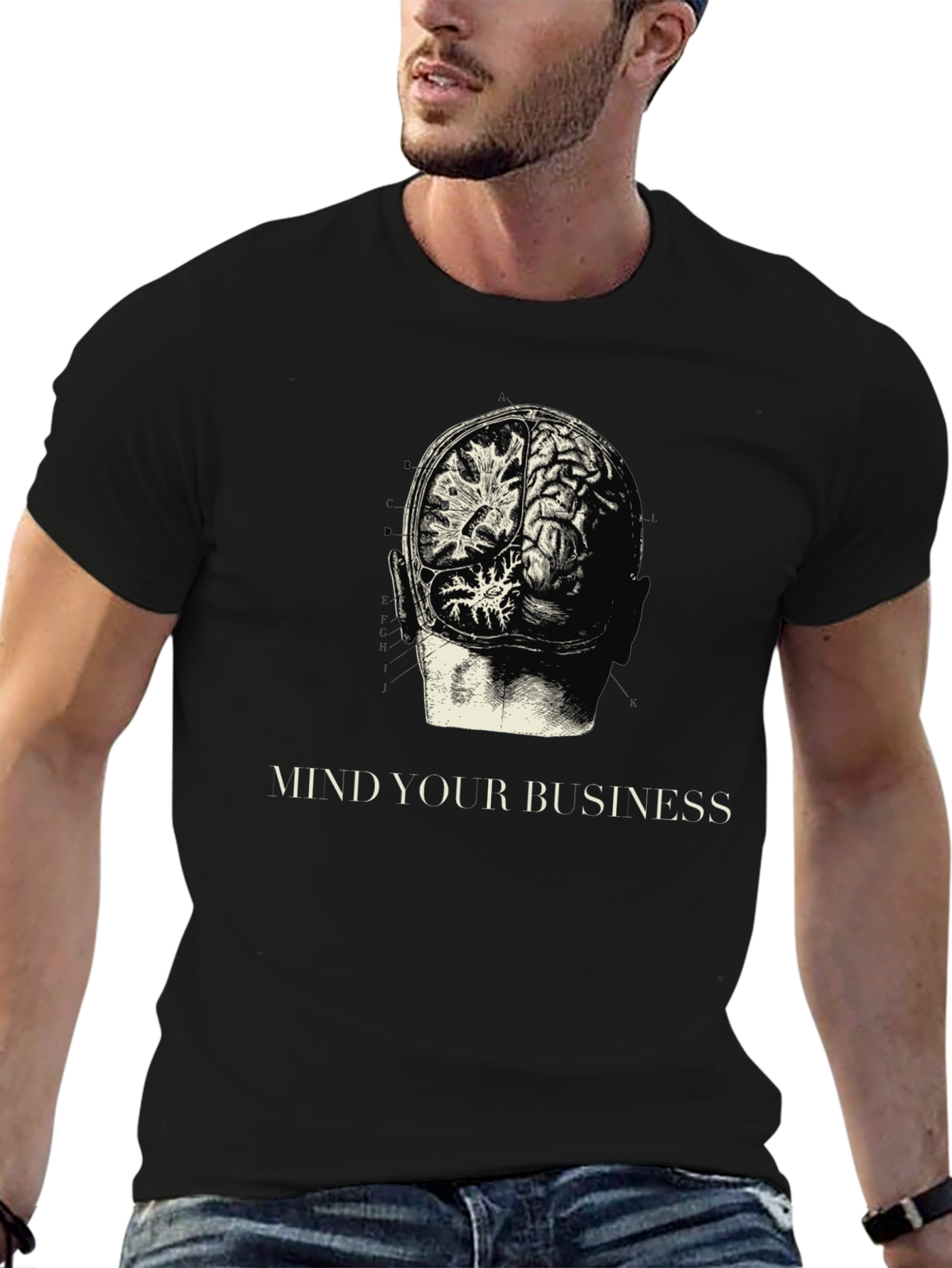 Mind Your Business Brain Anatomy Graphic Tee