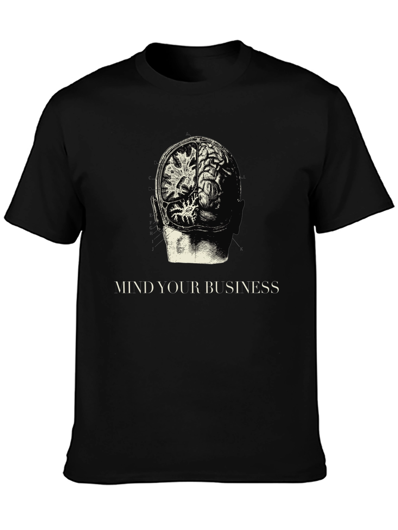 Mind Your Business Brain Anatomy Graphic Tee