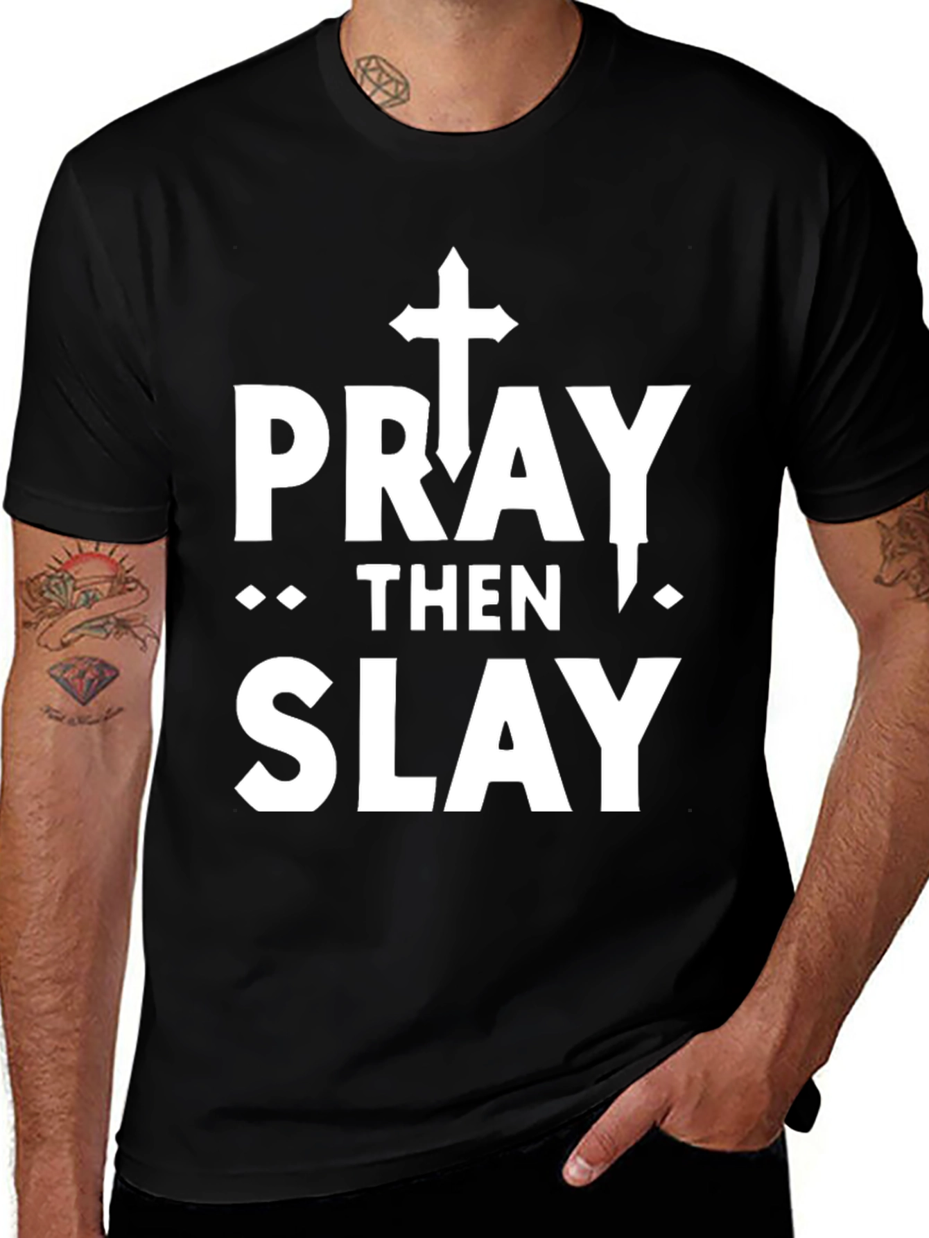 Pray Then Slay Graphic T-Shirt