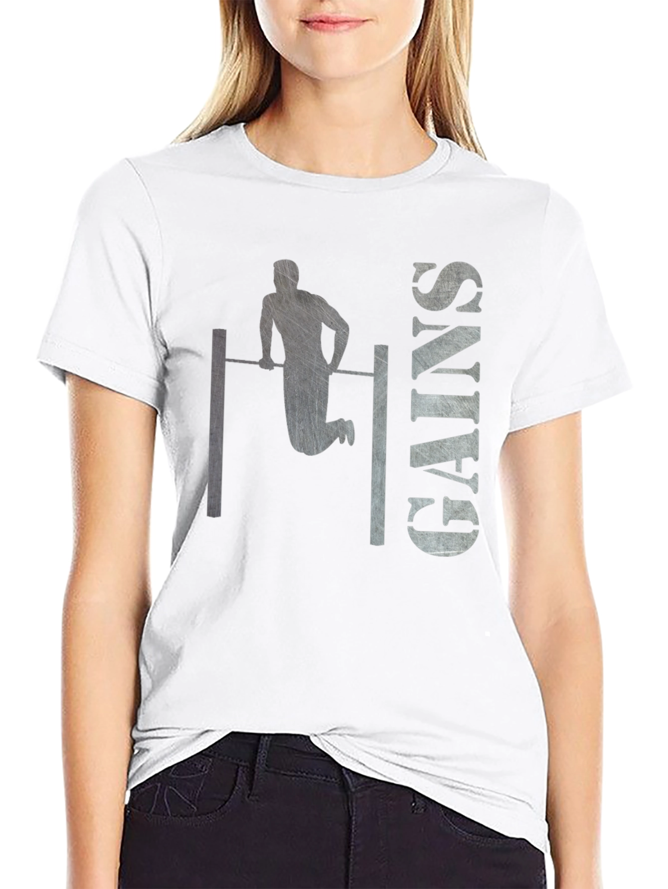 Gym Gains Graphic T-Shirt - Black