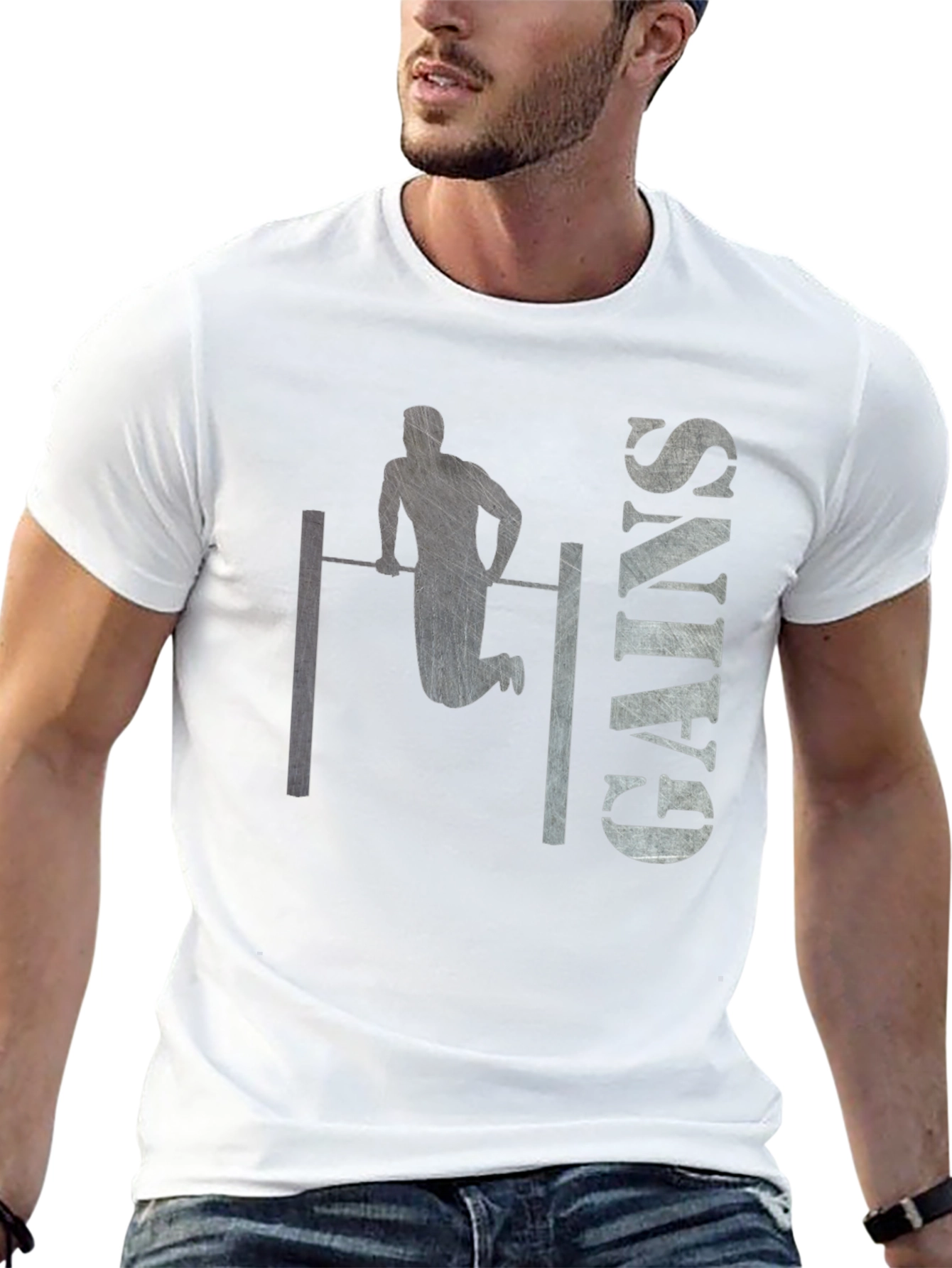 Gym Gains Graphic T-Shirt - Black