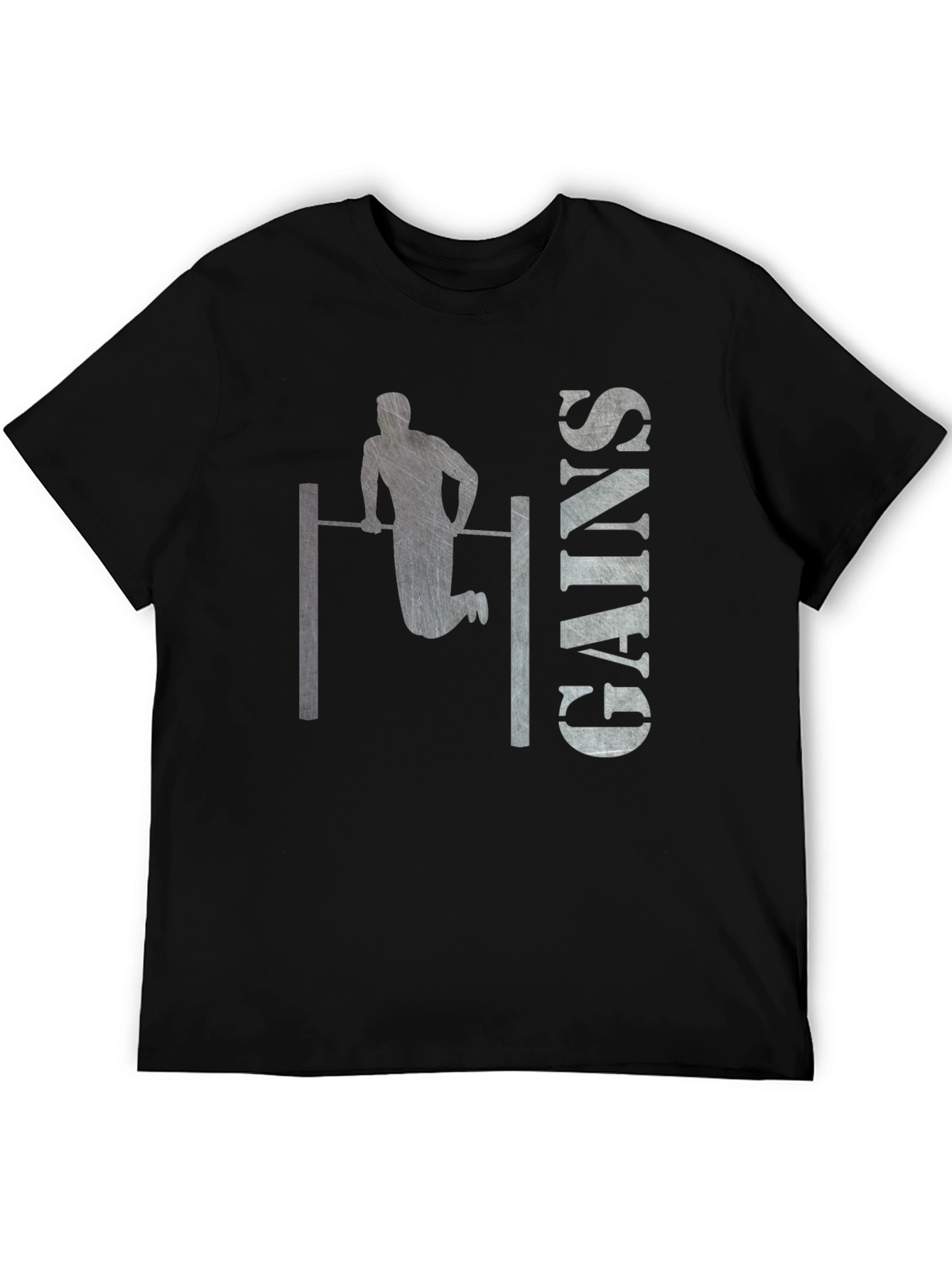 Gym Gains Graphic T-Shirt - Black