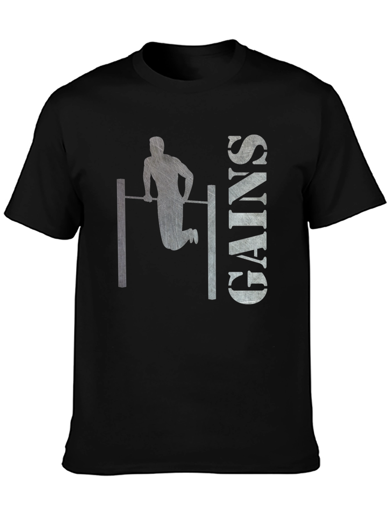 Gym Gains Graphic T-Shirt - Black