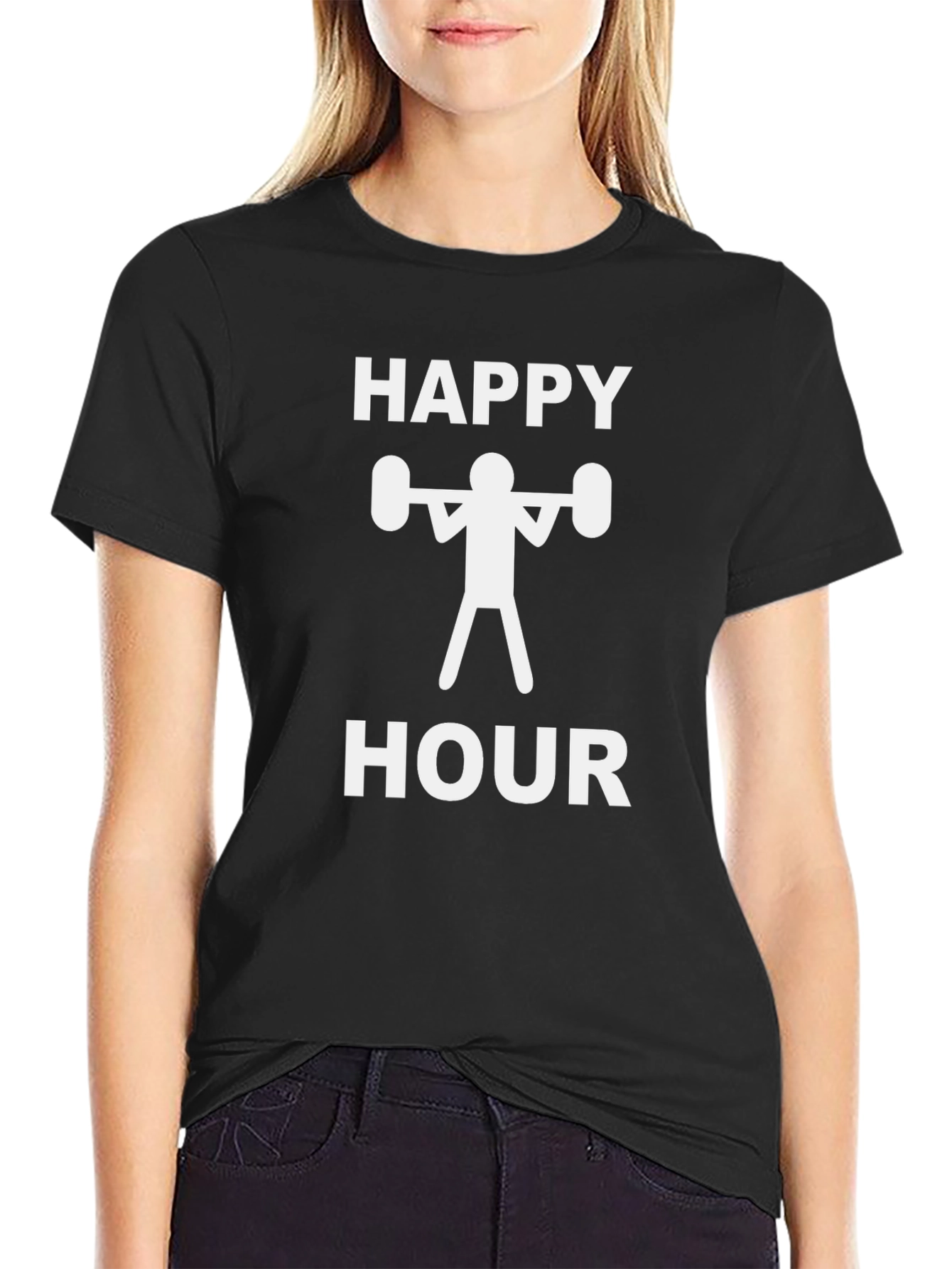 Happy Hour Gym T-Shirt - Funny Workout Tee