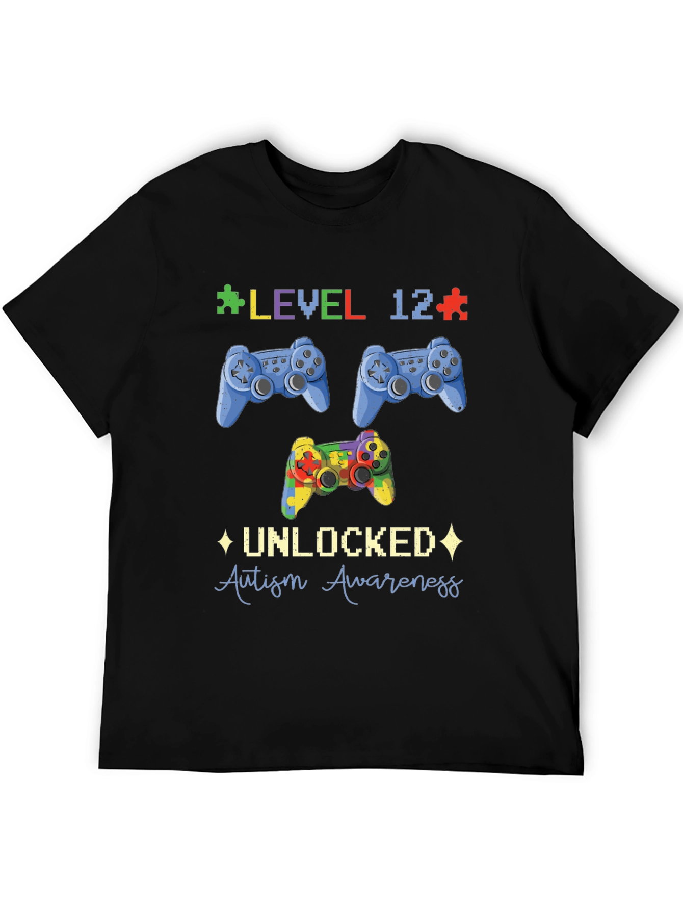 Level 12 Unlocked Autism Awareness T-Shirt