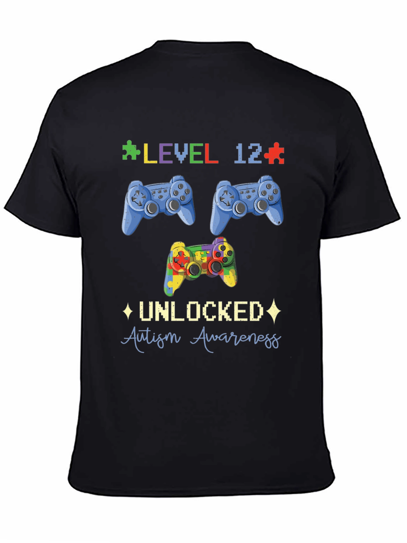 Level 12 Unlocked Autism Awareness T-Shirt
