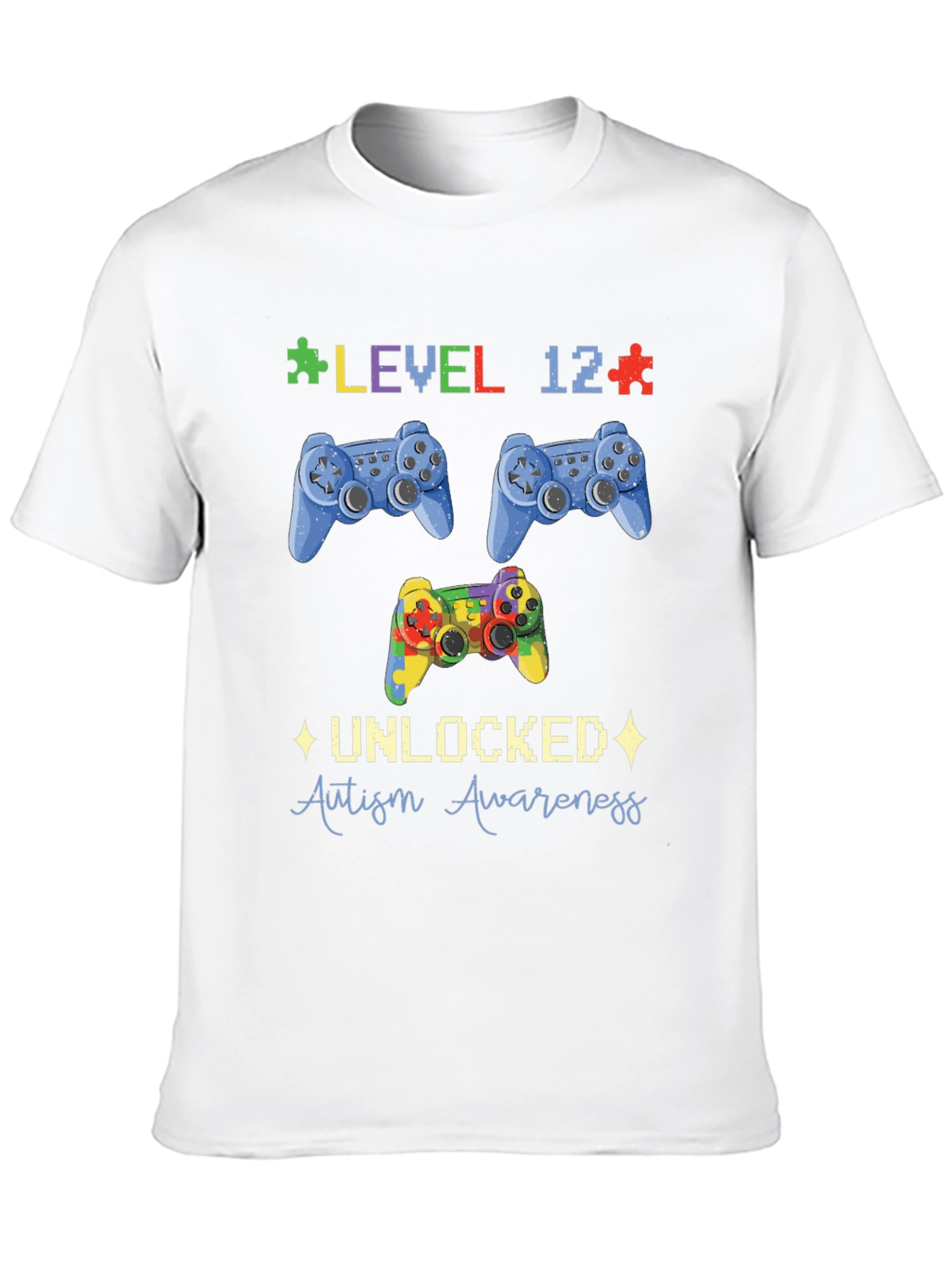 Level 12 Unlocked Autism Awareness T-Shirt