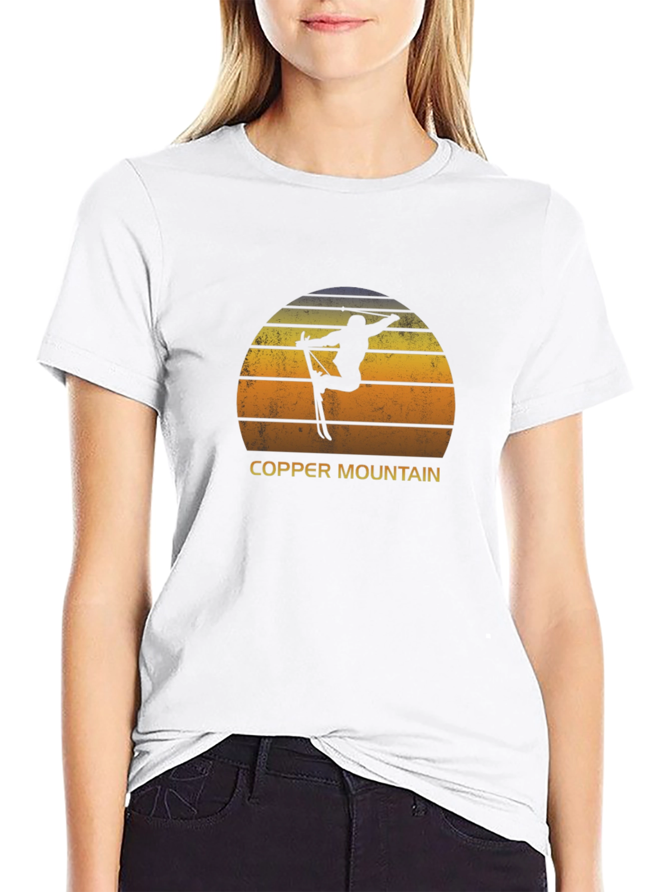 Copper Mountain Ski Silhouette Tee - Black