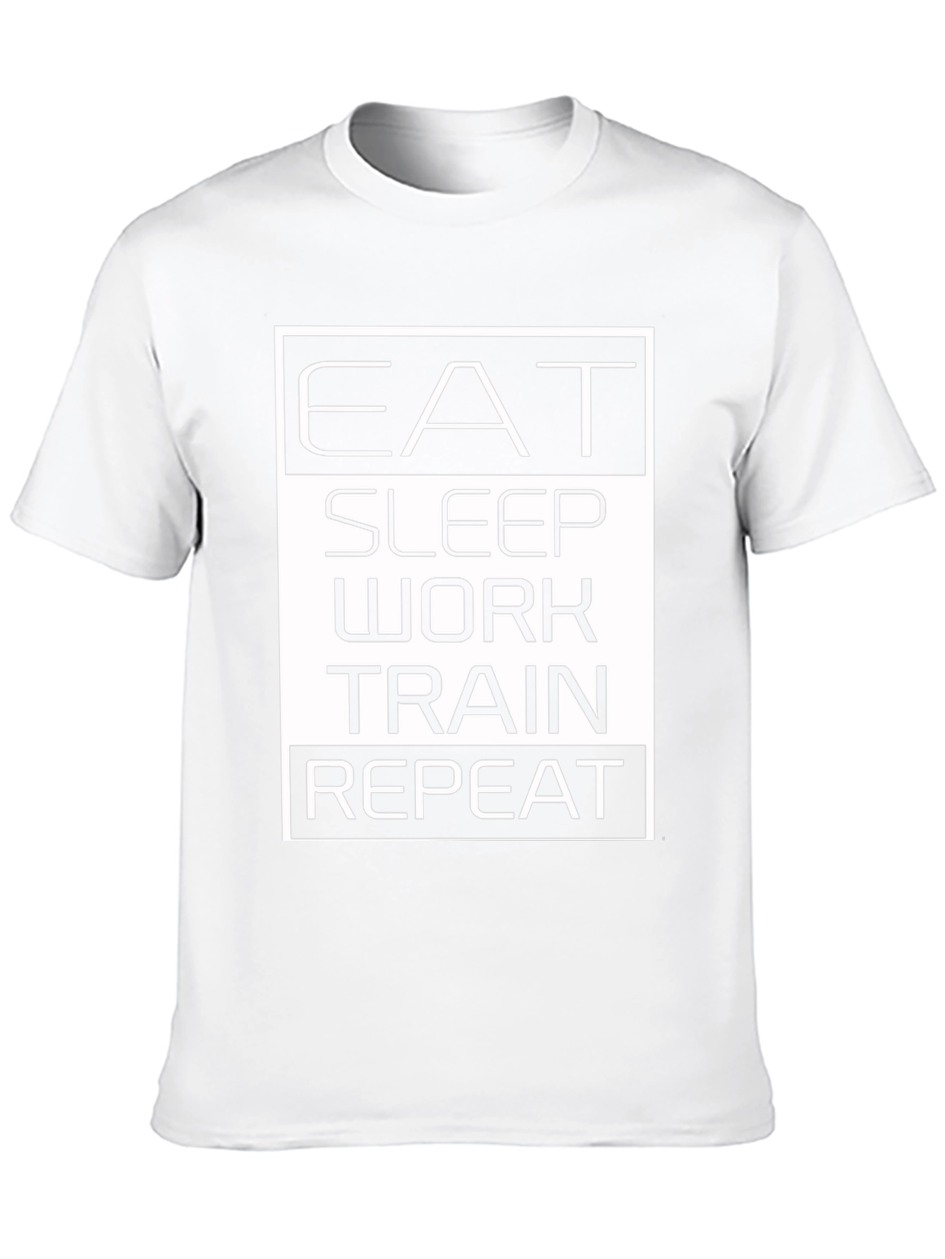 Eat Sleep Work Train Repeat Black Graphic Tee