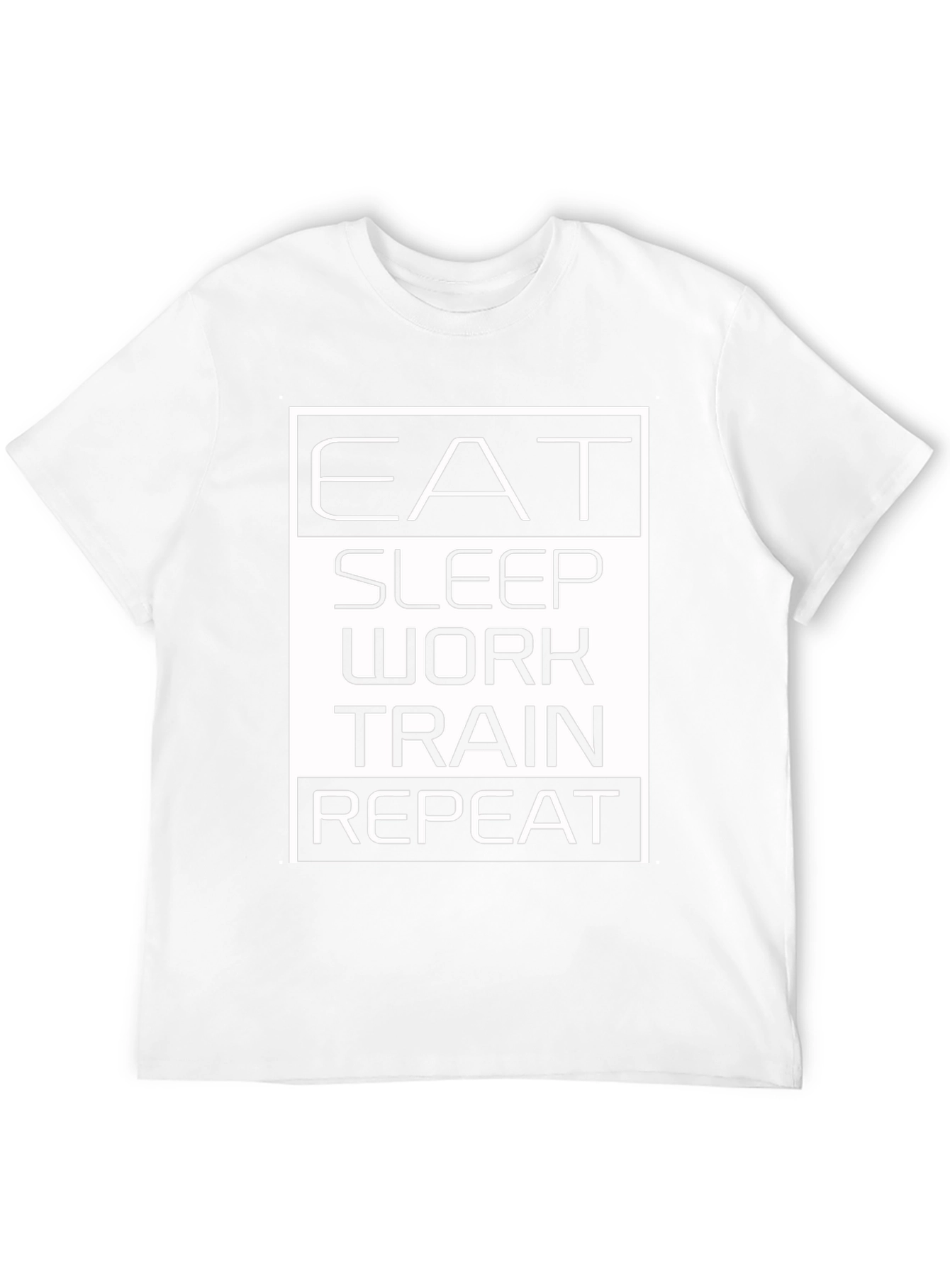 Eat Sleep Work Train Repeat Black Graphic Tee