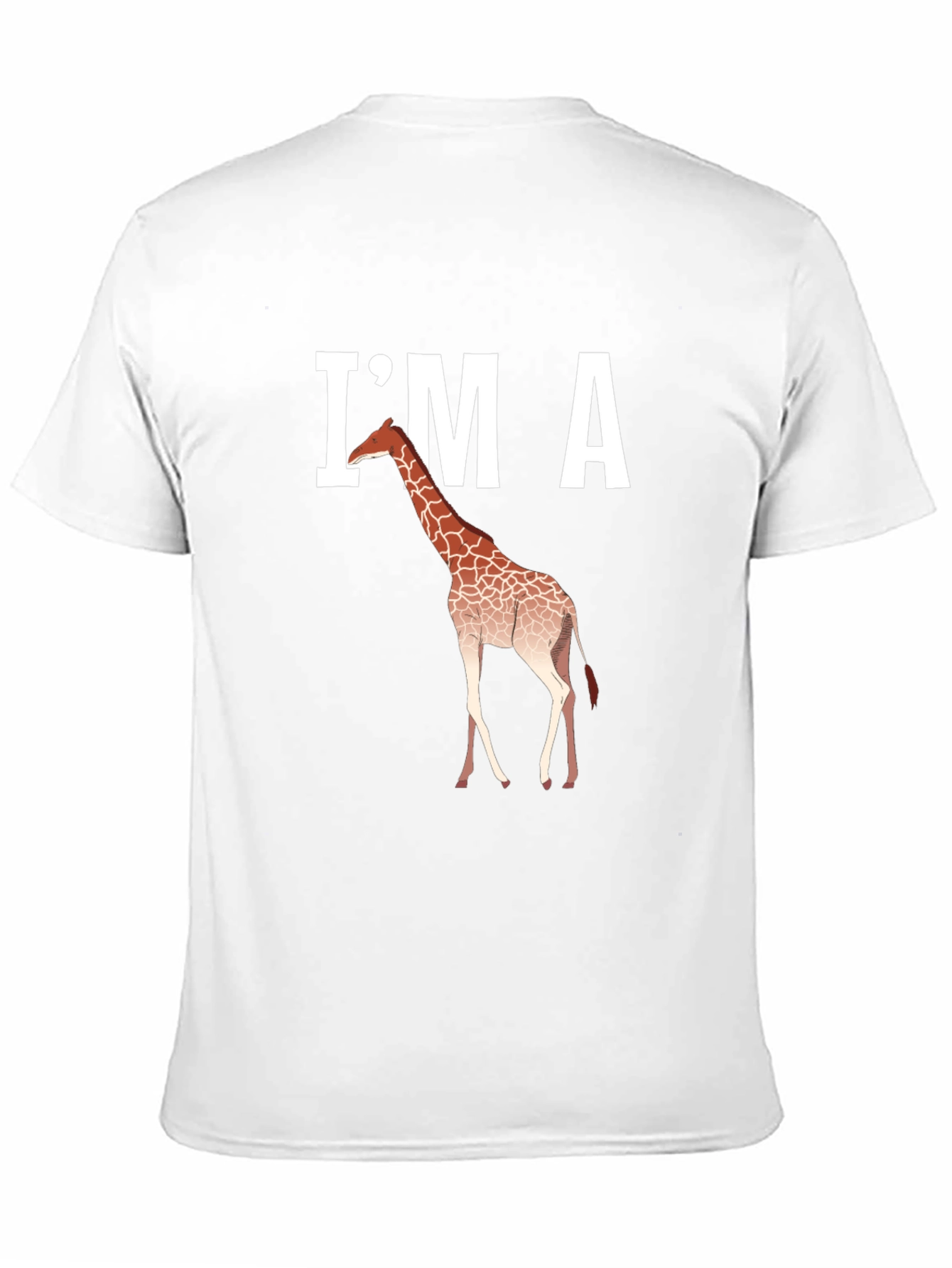 Im A Giraffe Graphic Tee - Casual Black T-Shirt