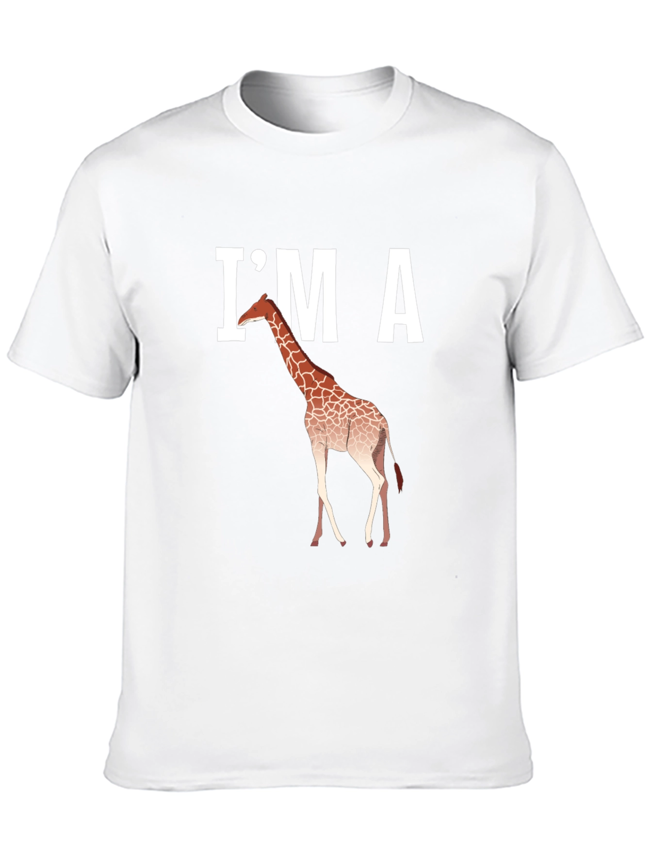 Im A Giraffe Graphic Tee - Casual Black T-Shirt