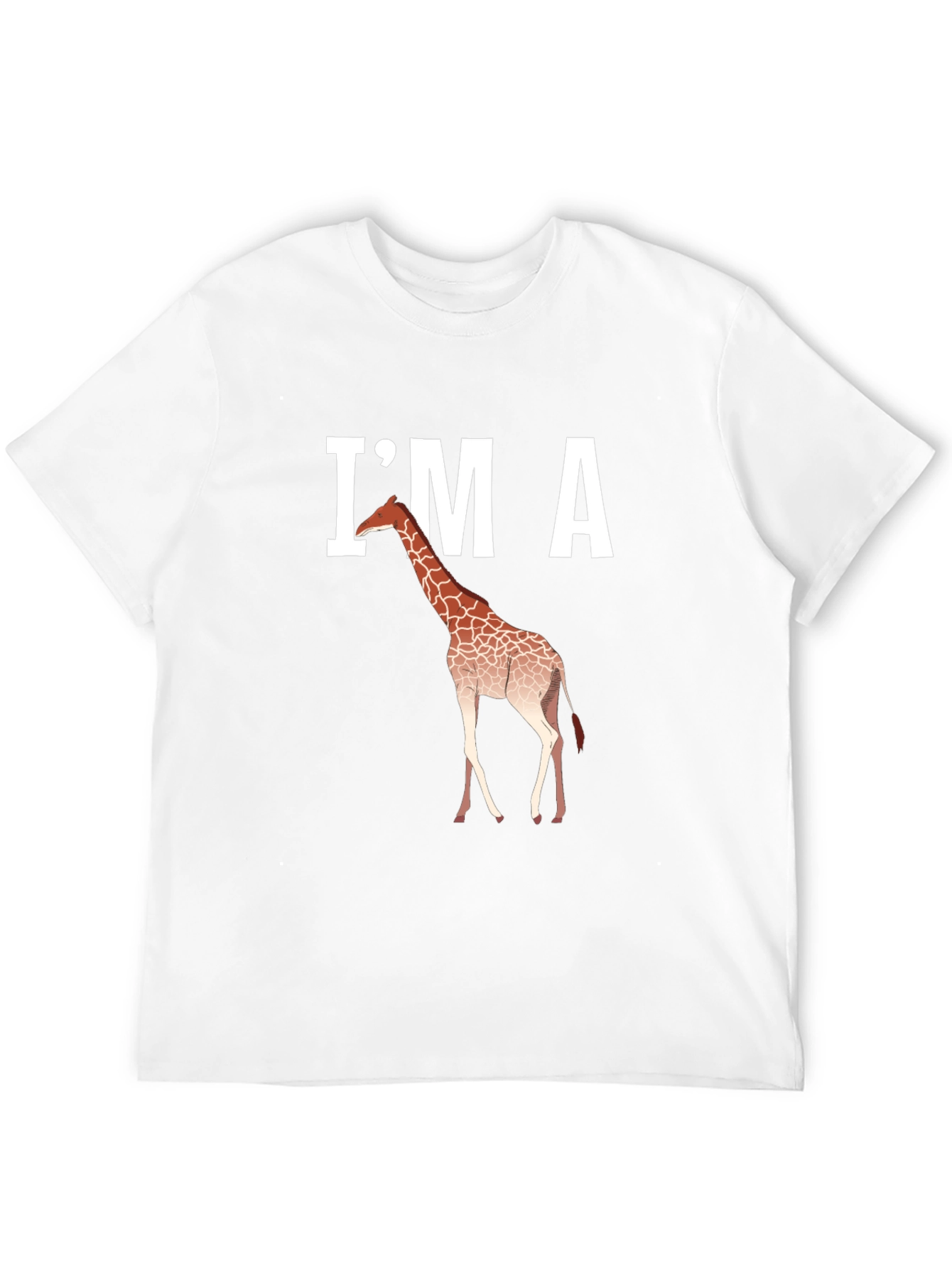 Im A Giraffe Graphic Tee - Casual Black T-Shirt