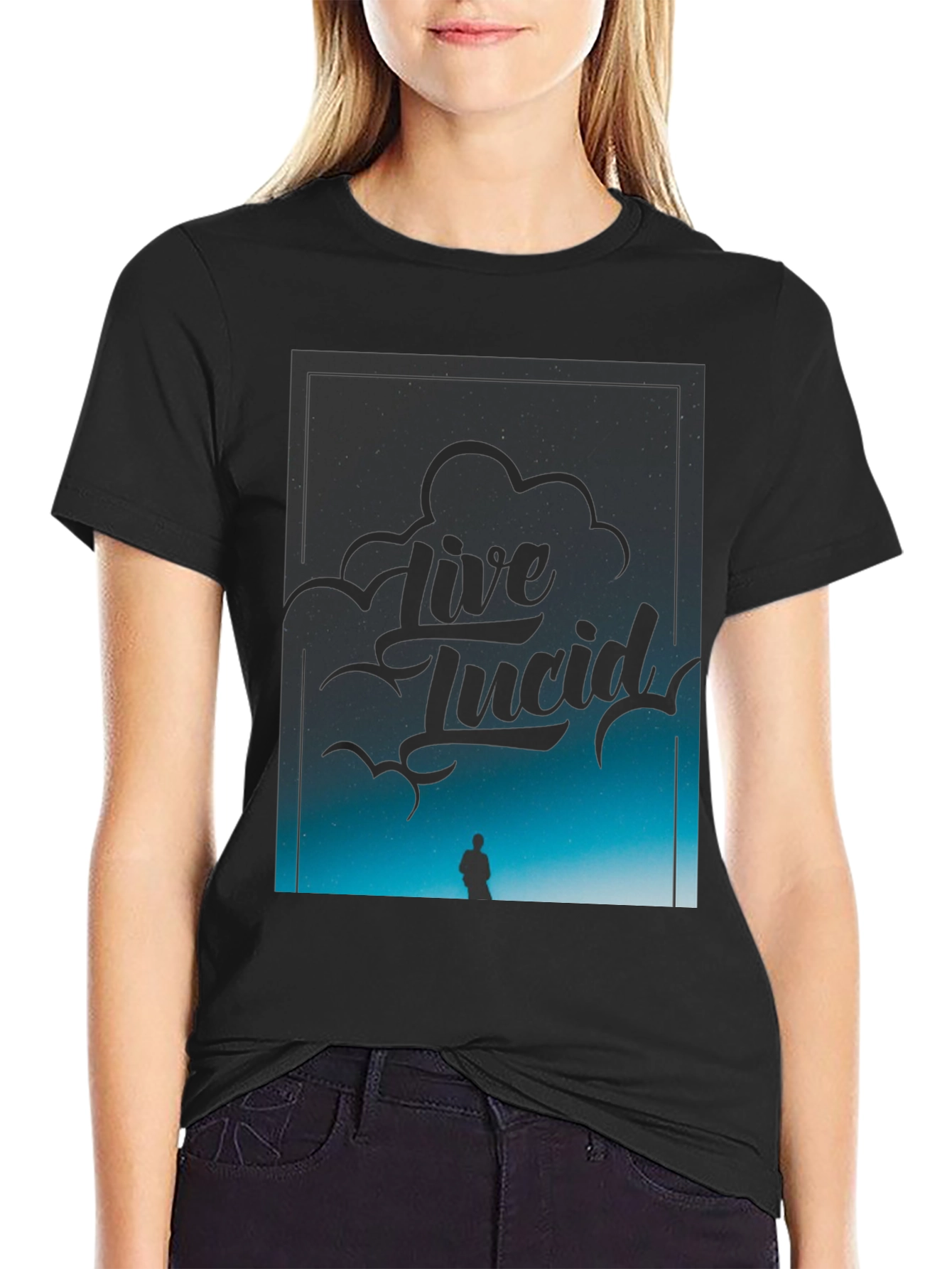 Live Lucid Black Graphic Tee
