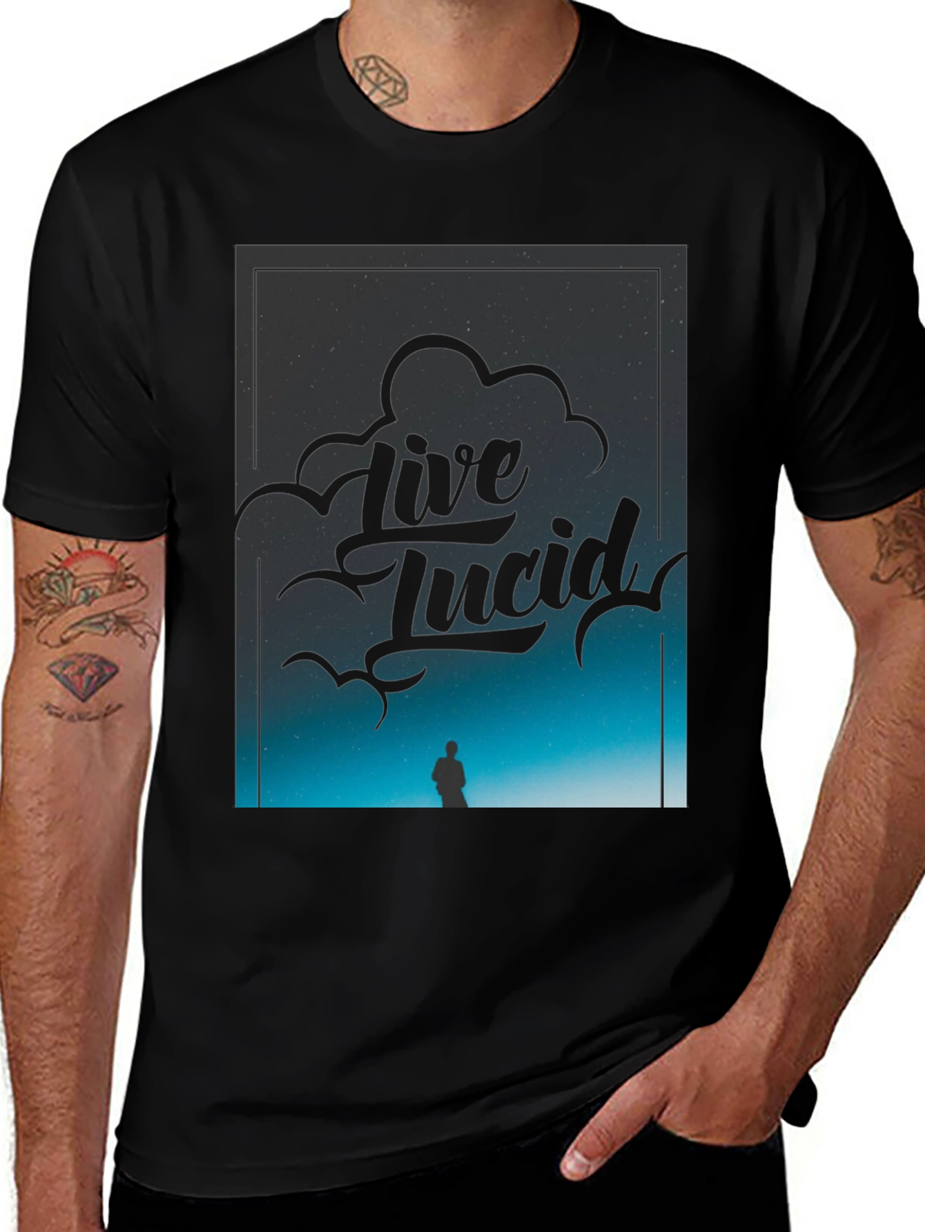 Live Lucid Black Graphic Tee