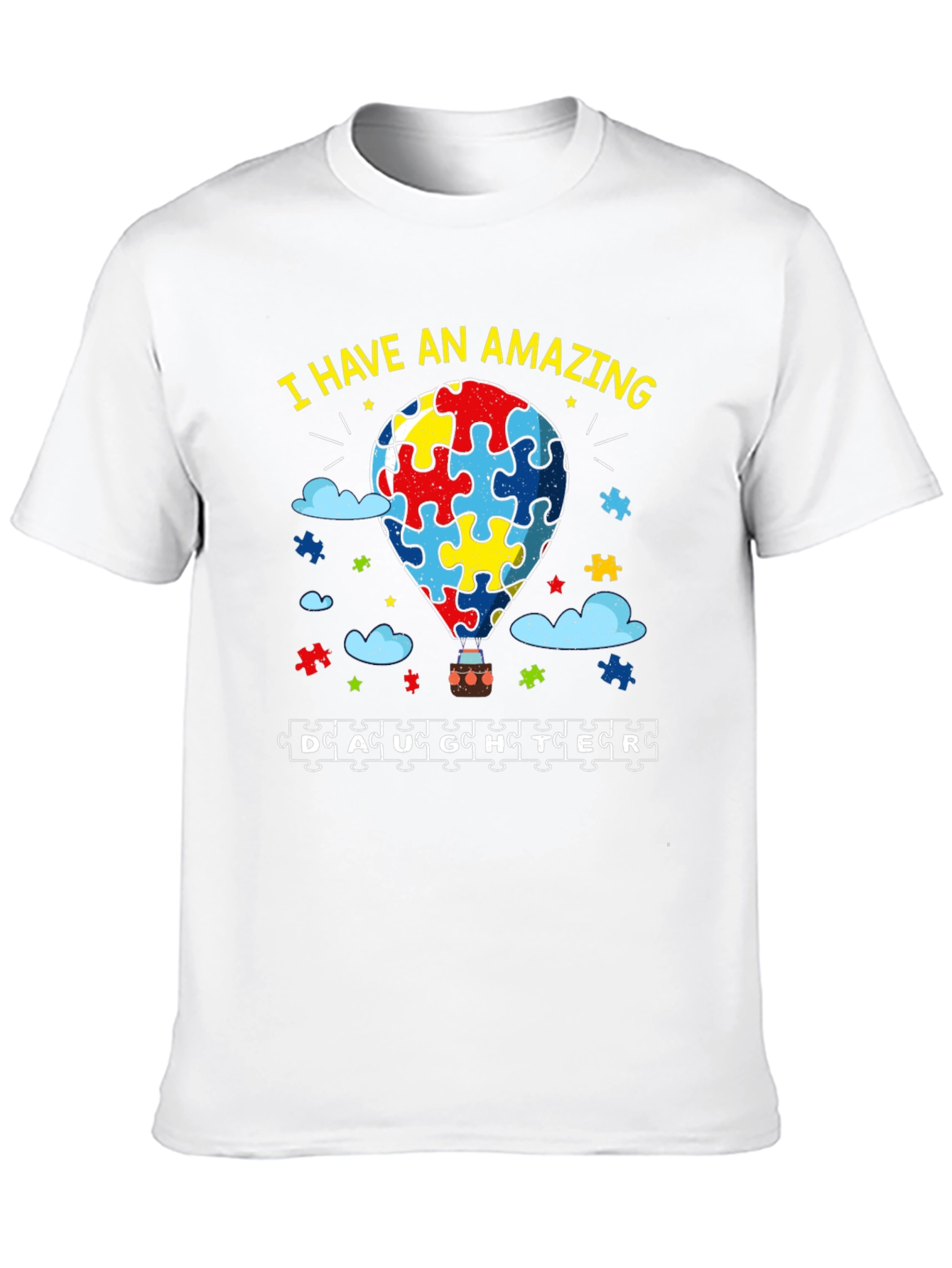Amazing Daughter Autism Awareness Puzzle Piece T-Shirt