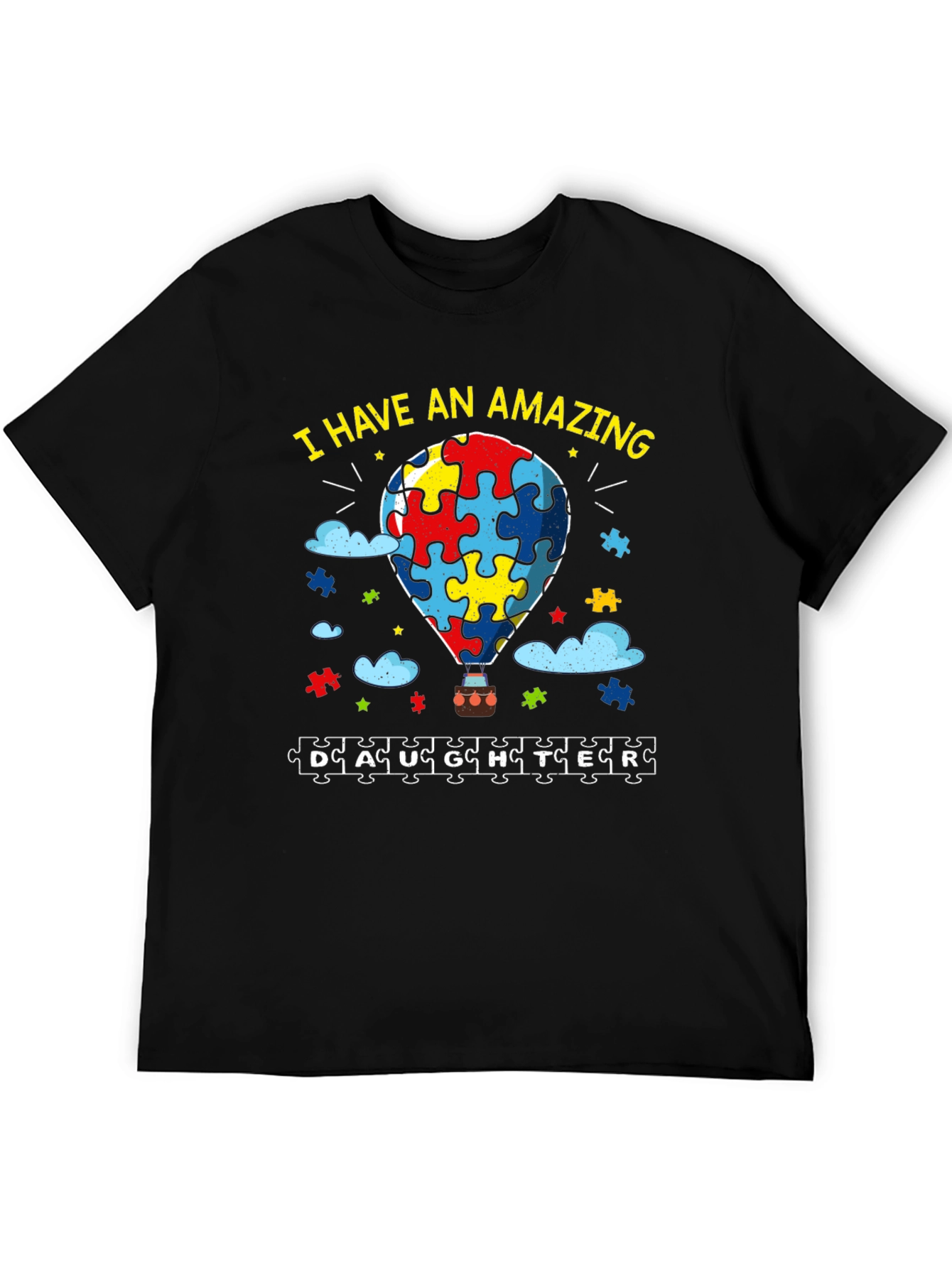 Amazing Daughter Autism Awareness Puzzle Piece T-Shirt