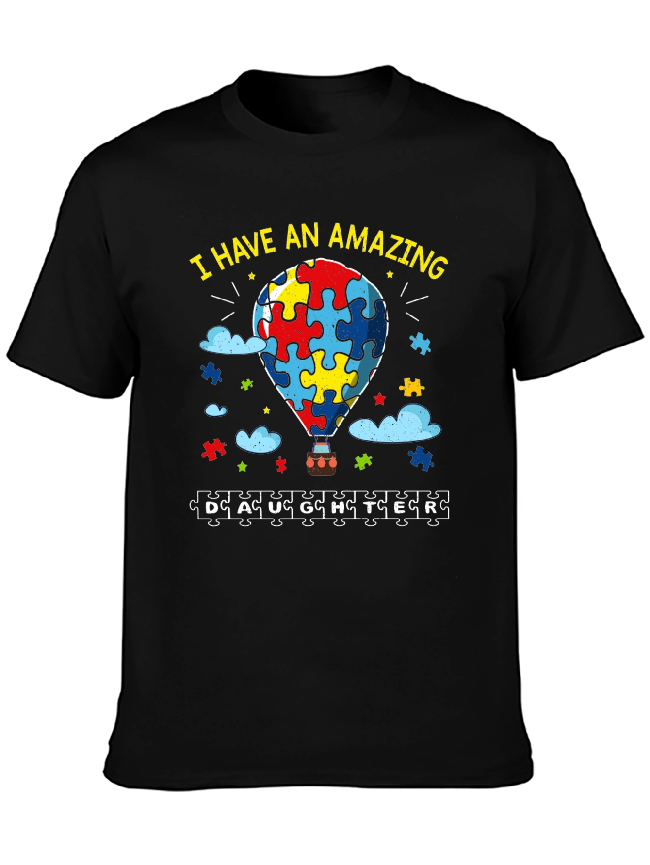 Amazing Daughter Autism Awareness Puzzle Piece T-Shirt