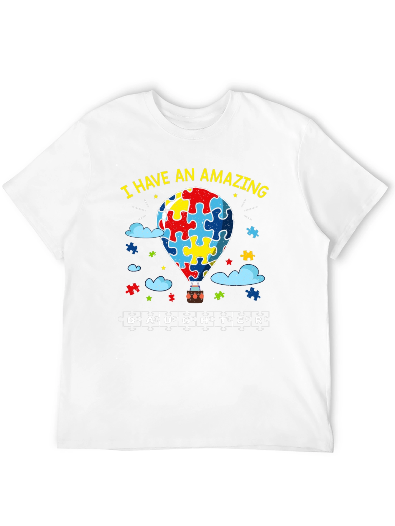 Amazing Daughter Autism Awareness Puzzle Piece T-Shirt