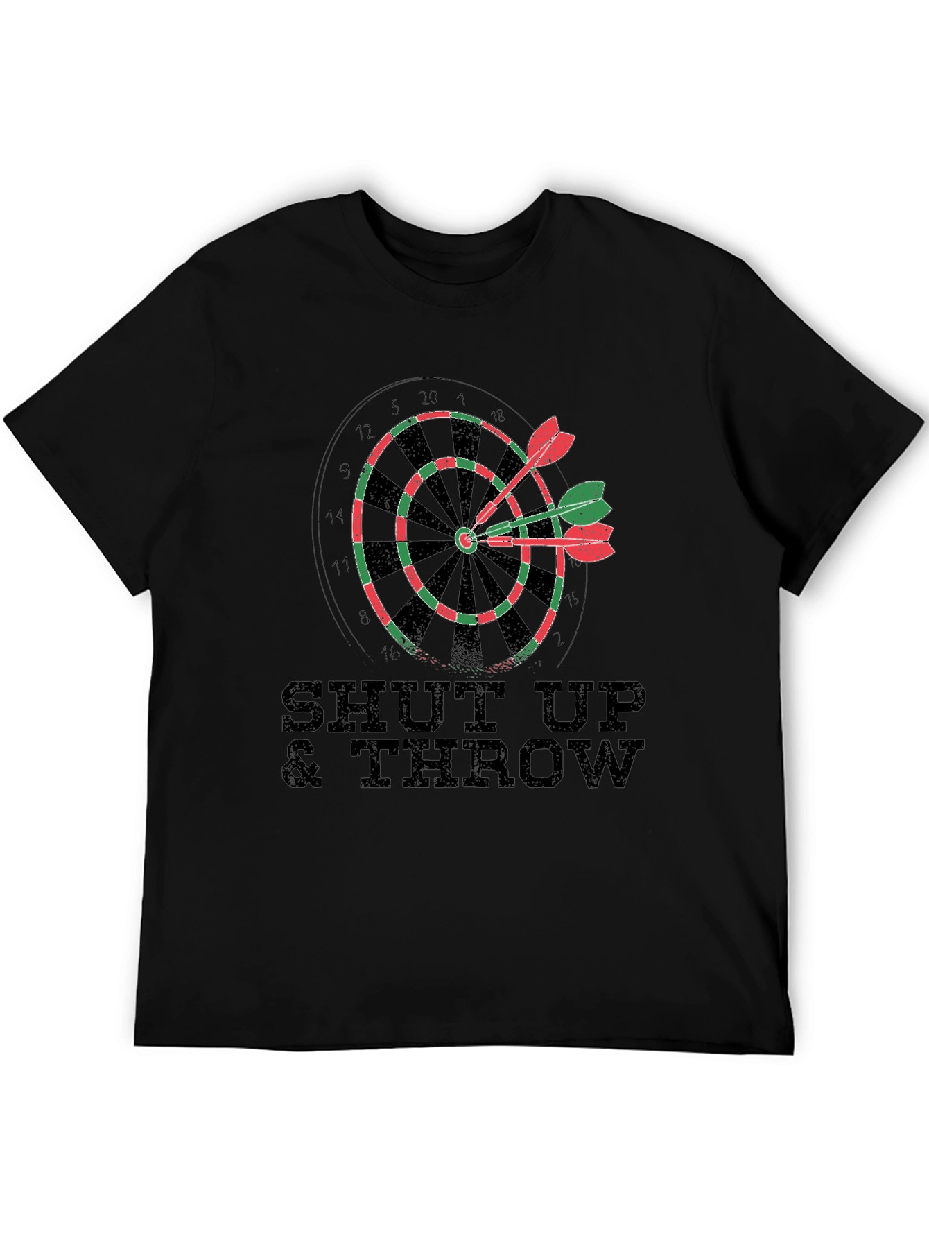 Shut Up & Throw Darts T-Shirt - Dartboard Tee