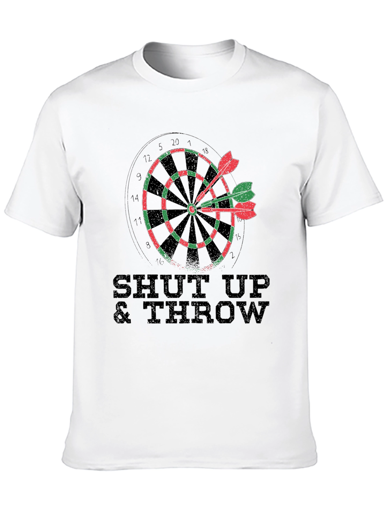 Shut Up & Throw Darts T-Shirt - Dartboard Tee