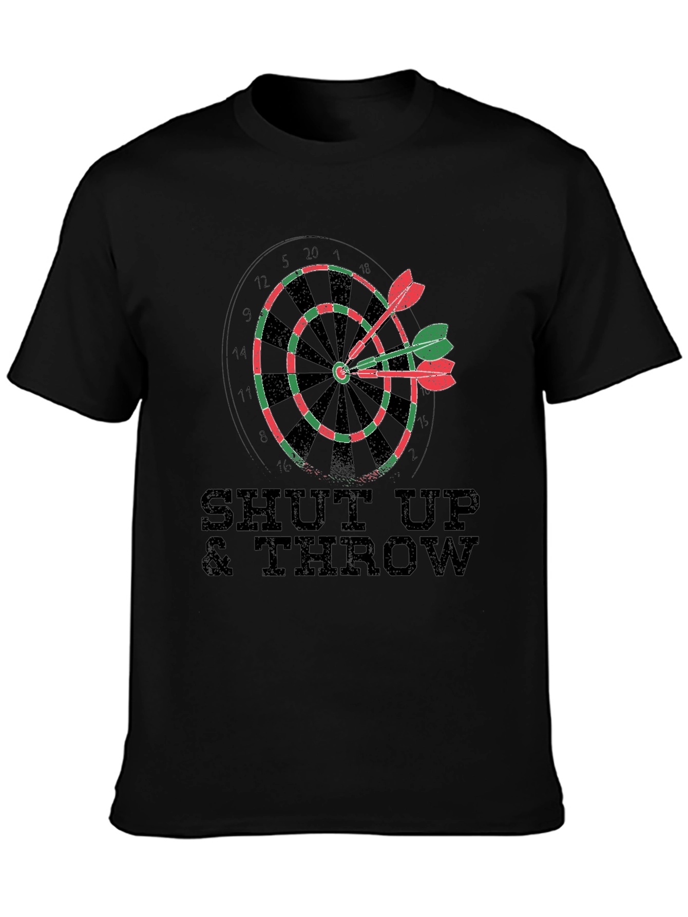 Shut Up & Throw Darts T-Shirt - Dartboard Tee