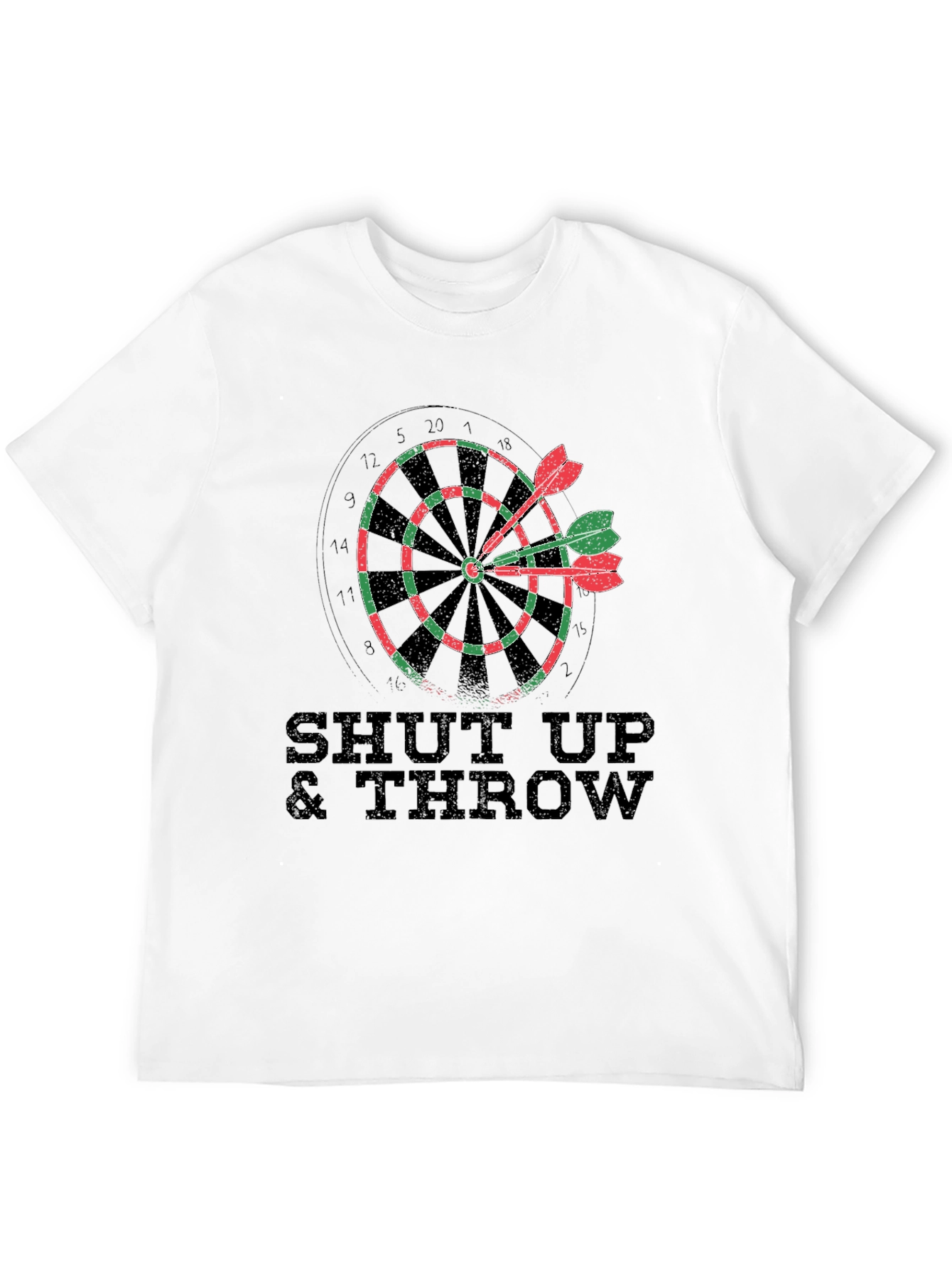 Shut Up & Throw Darts T-Shirt - Dartboard Tee
