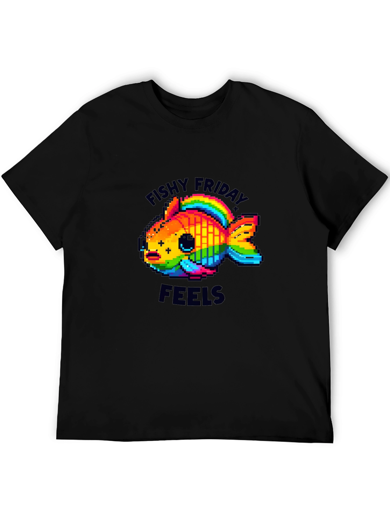 Fishy Friday Feels Pixel Art Graphic Tee