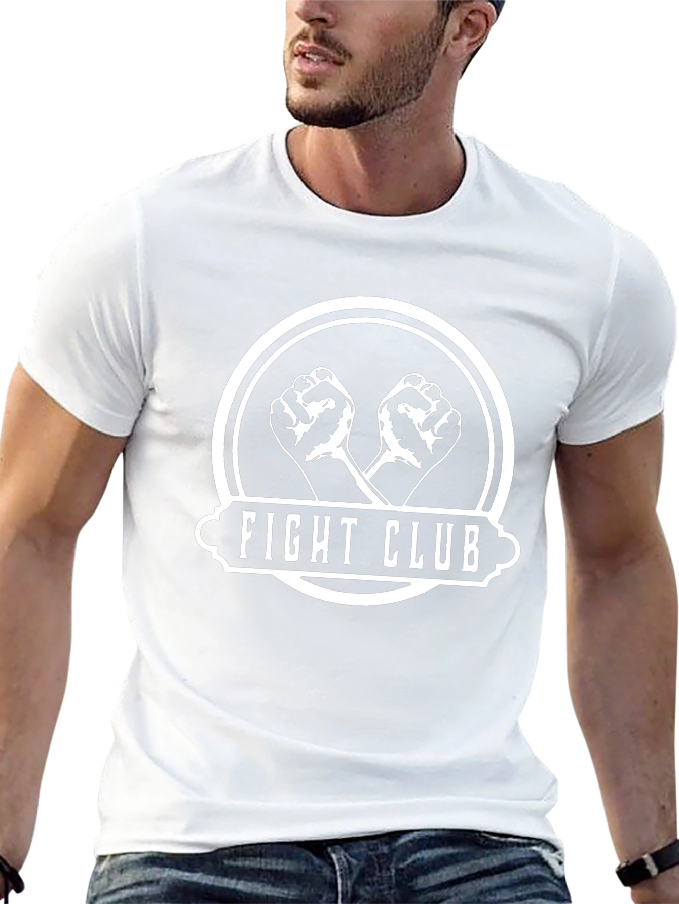Fight Club Graphic Print T-Shirt - Black