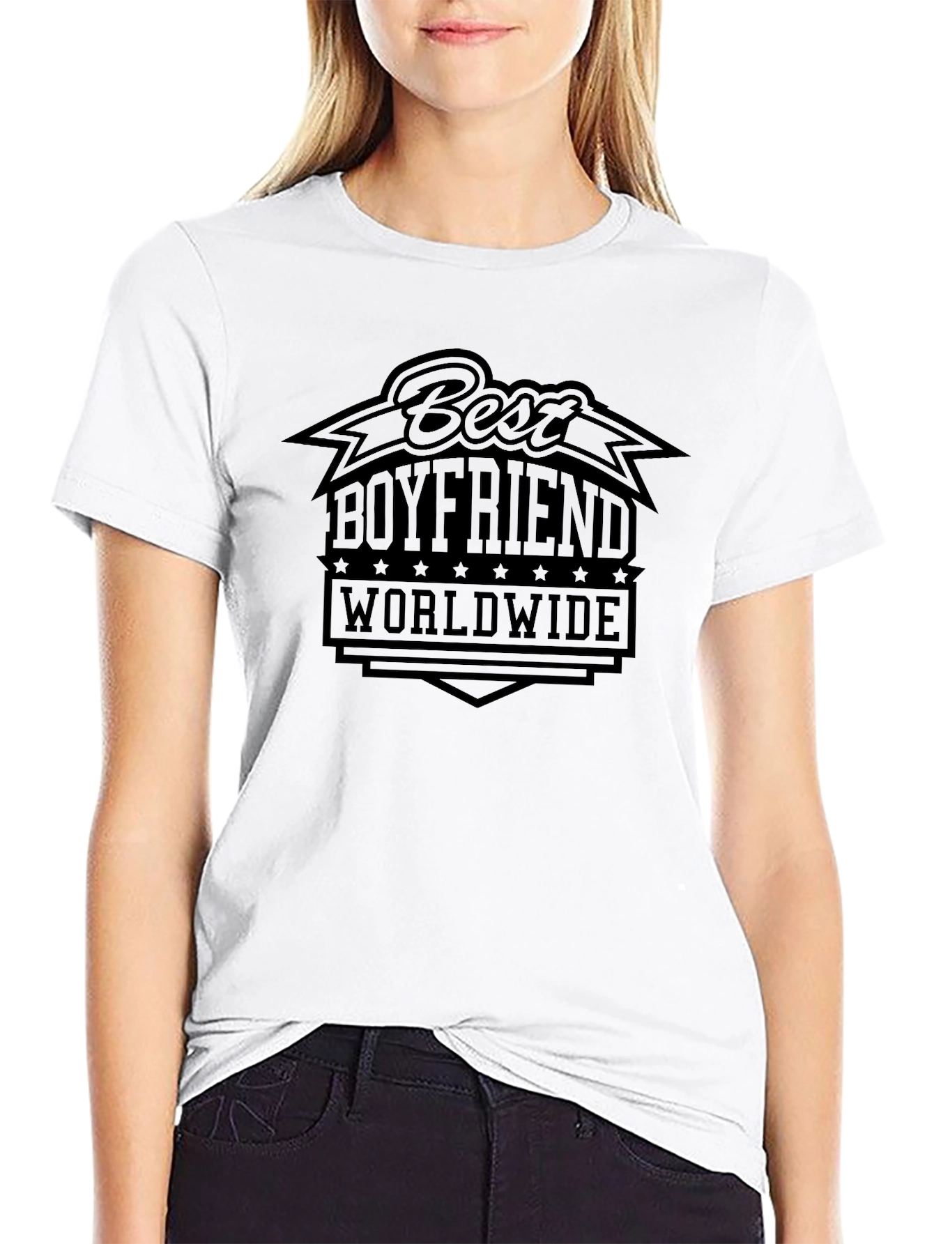 Best Boyfriend Worldwide Graphic Tee - Black