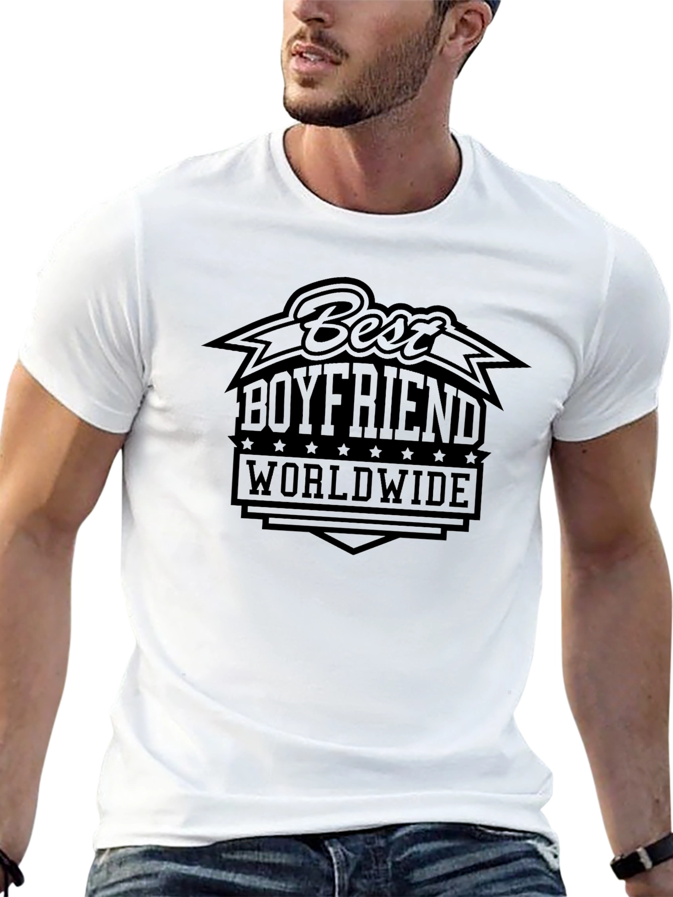 Best Boyfriend Worldwide Graphic Tee - Black