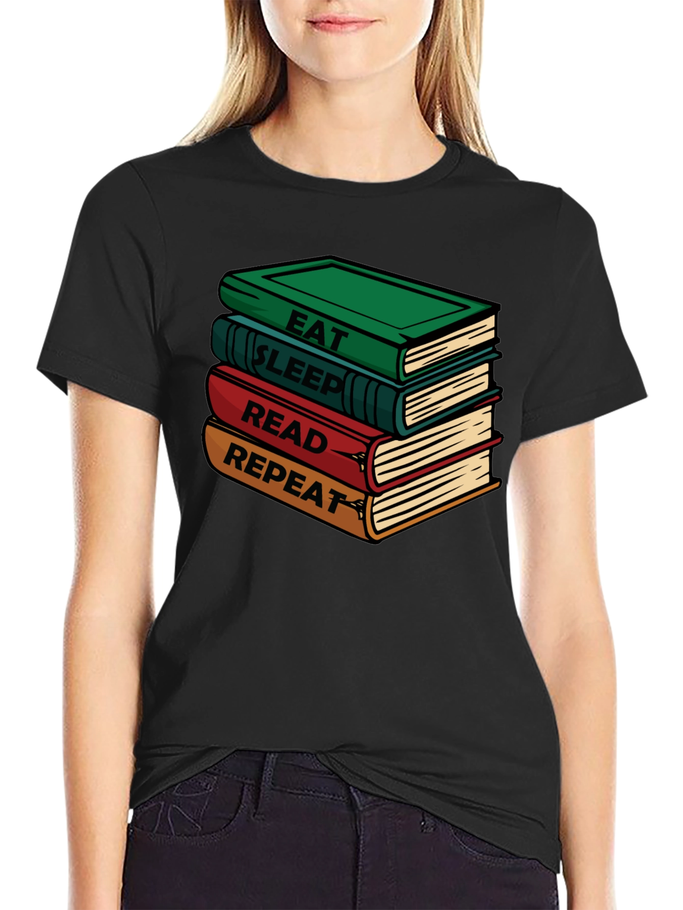 Eat Sleep Read Repeat Books T-Shirt