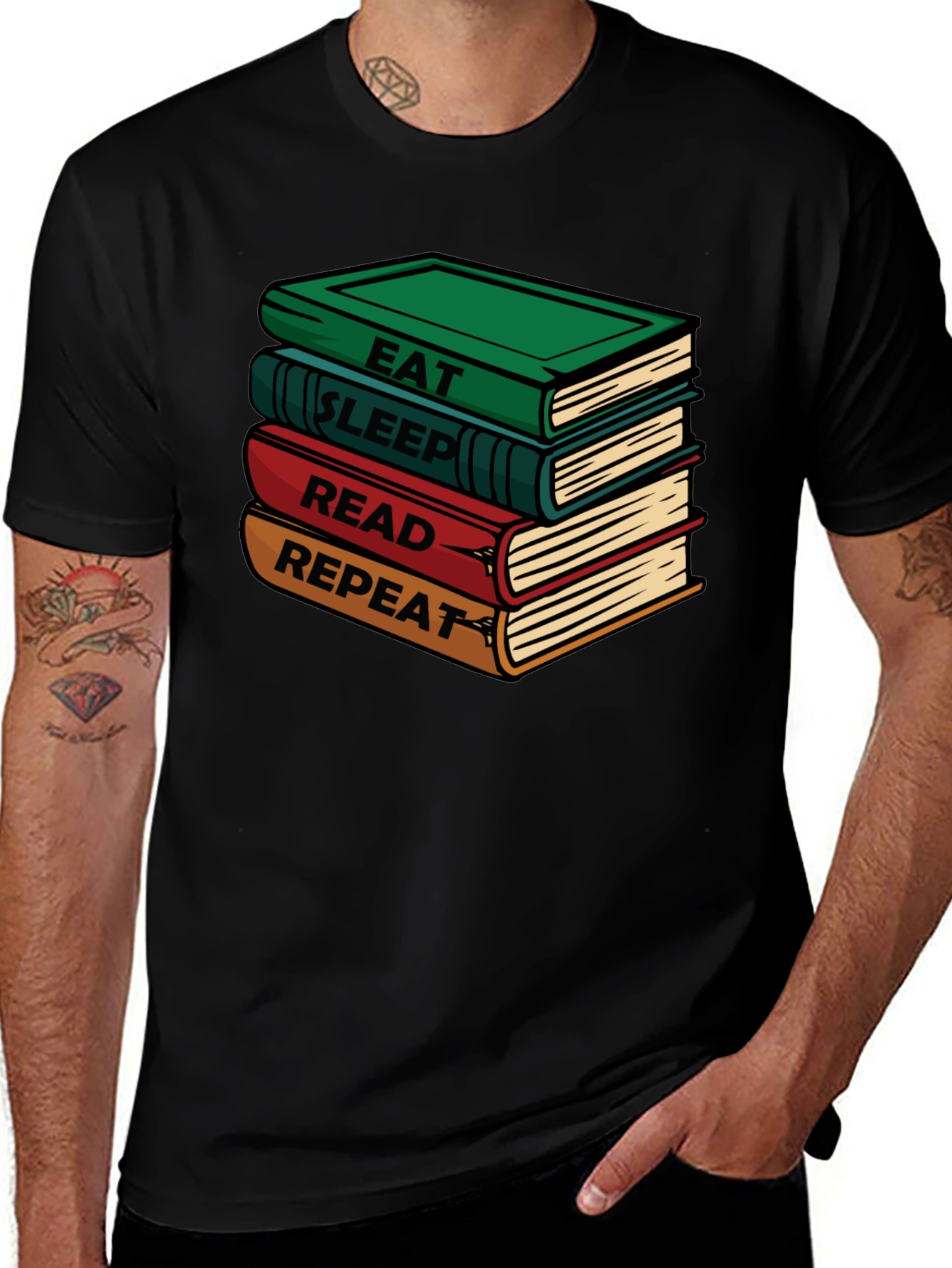 Eat Sleep Read Repeat Books T-Shirt