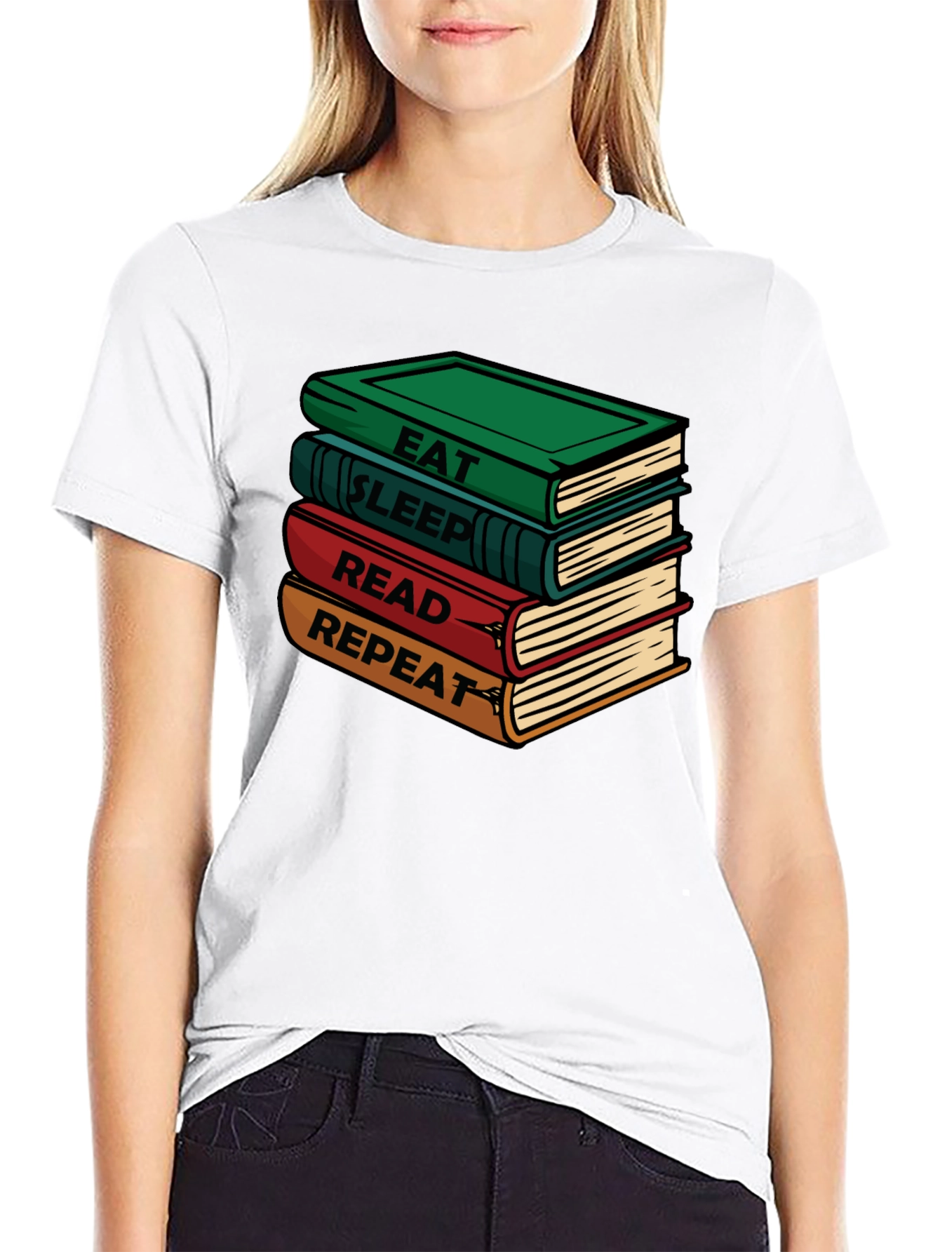 Eat Sleep Read Repeat Books T-Shirt