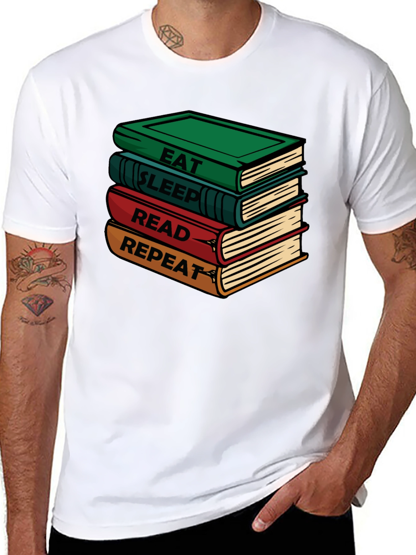 Eat Sleep Read Repeat Books T-Shirt