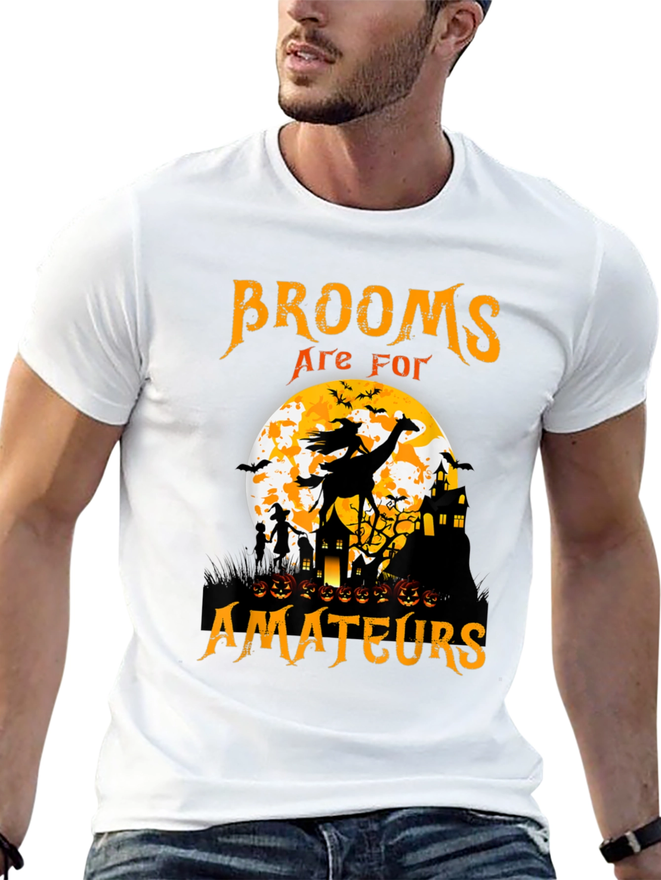 Halloween Giraffe Witch T-Shirt