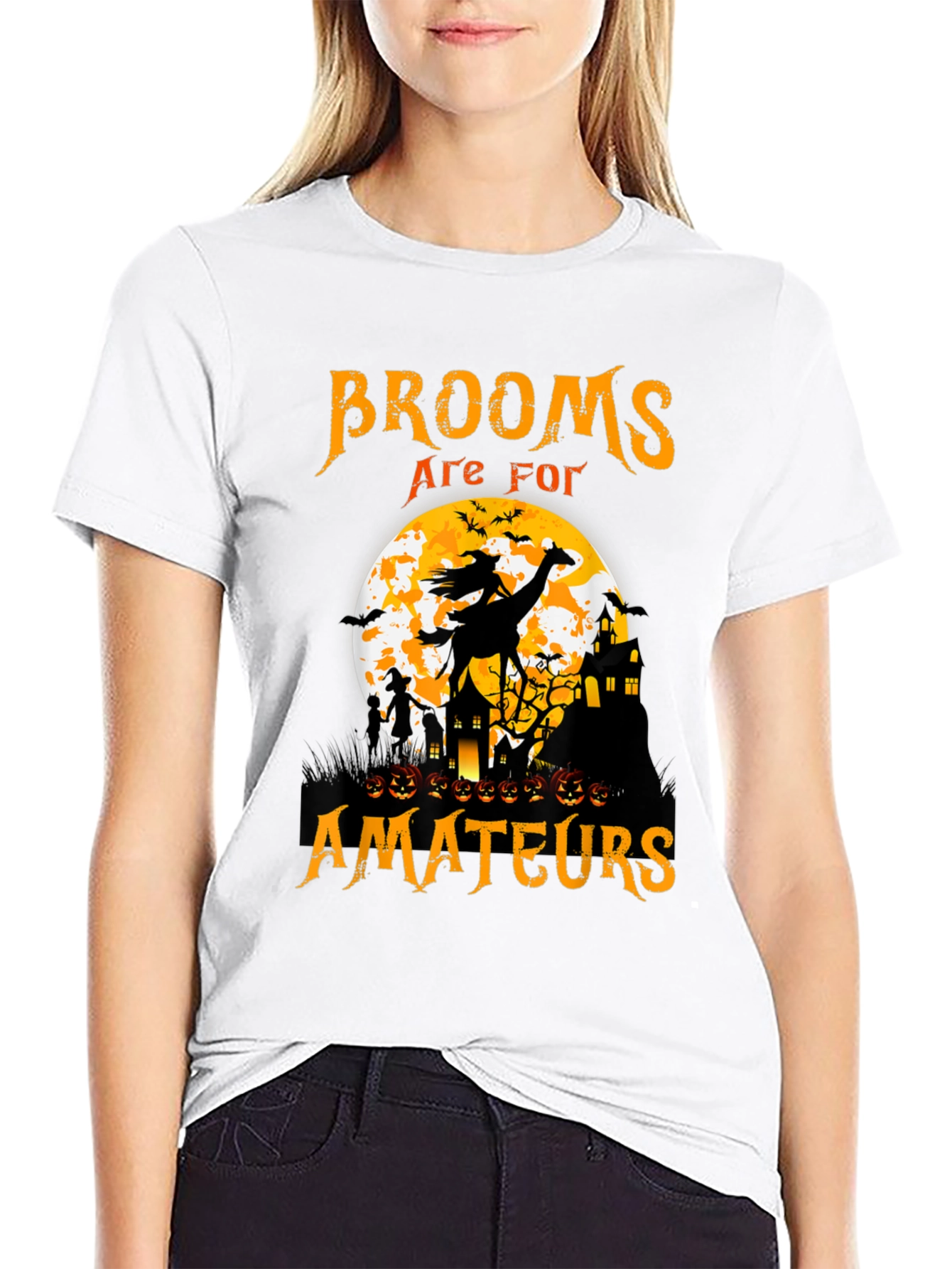 Halloween Giraffe Witch T-Shirt