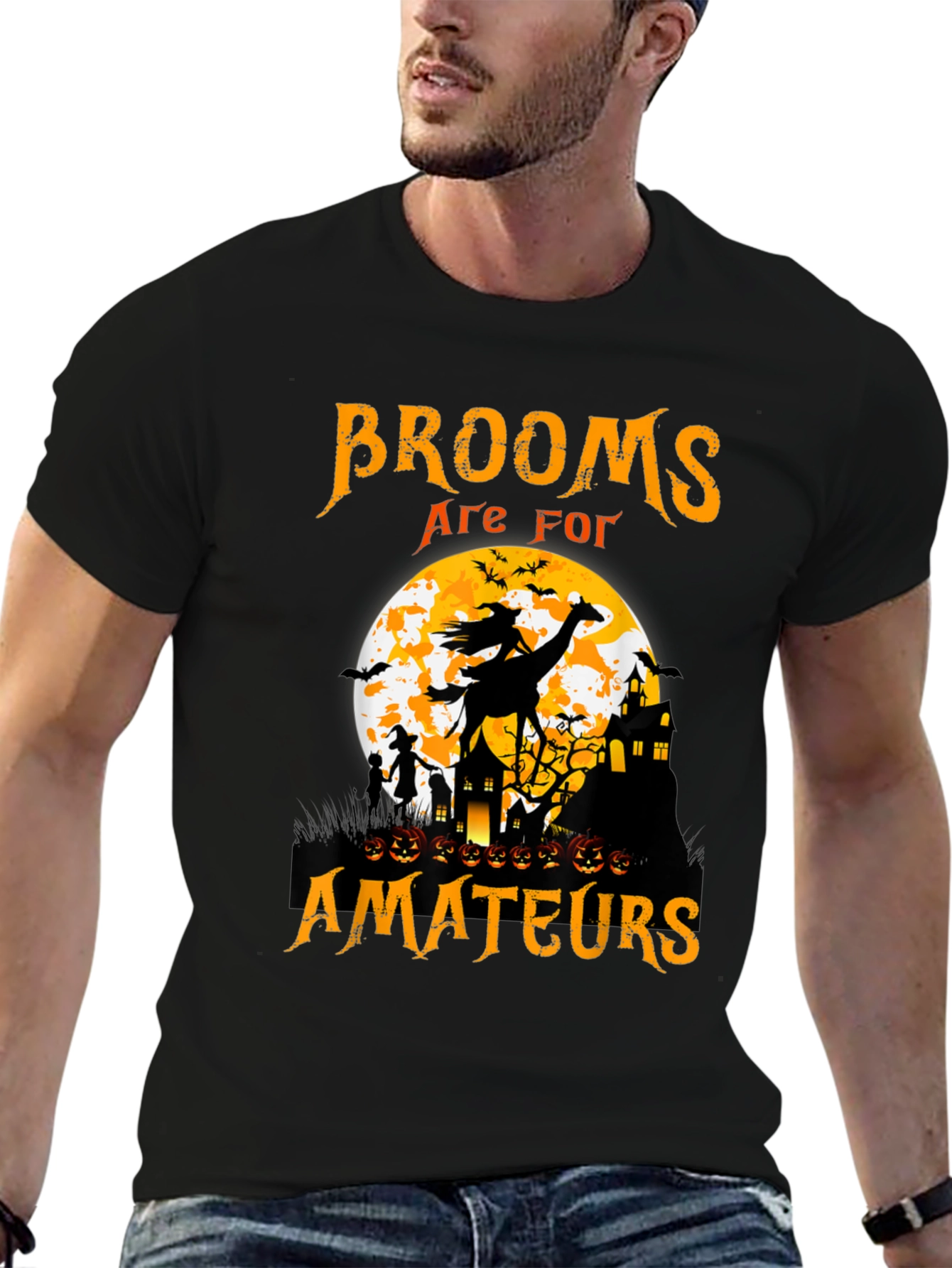 Halloween Giraffe Witch T-Shirt