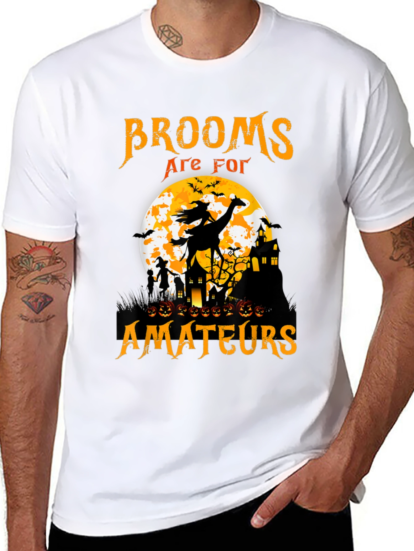 Halloween Giraffe Witch T-Shirt