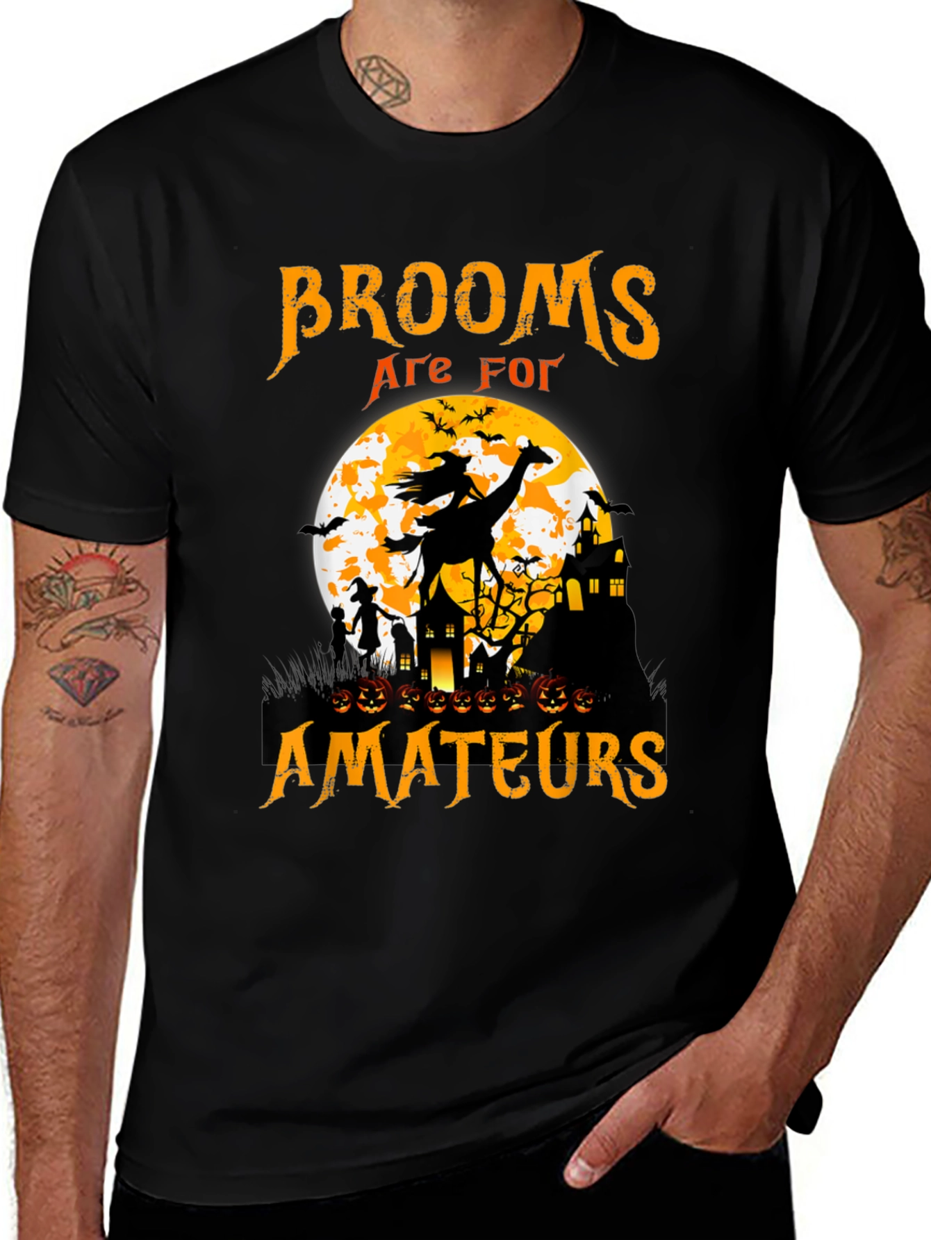 Halloween Giraffe Witch T-Shirt