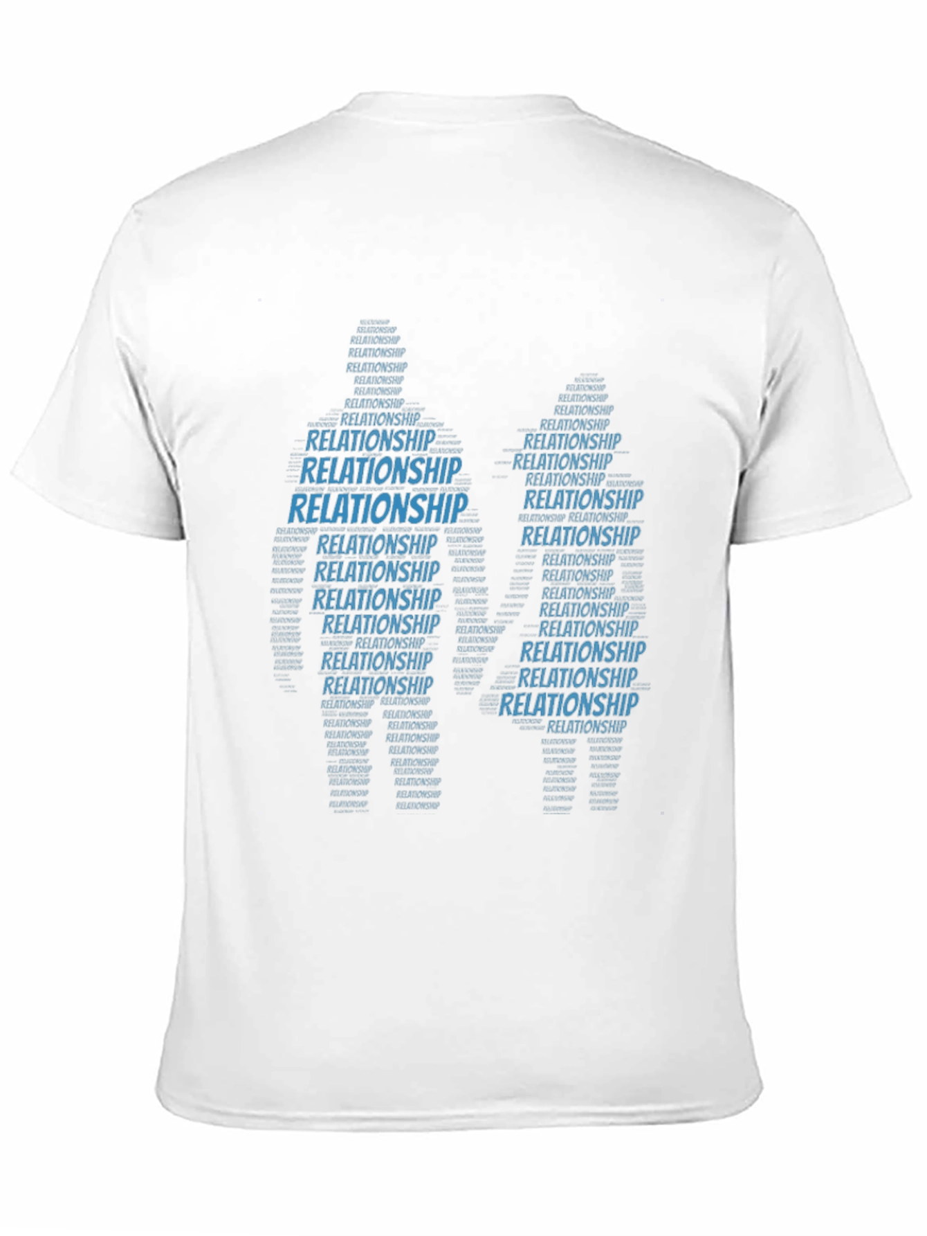 Relationship Word Art T-Shirt Black Crew Neck